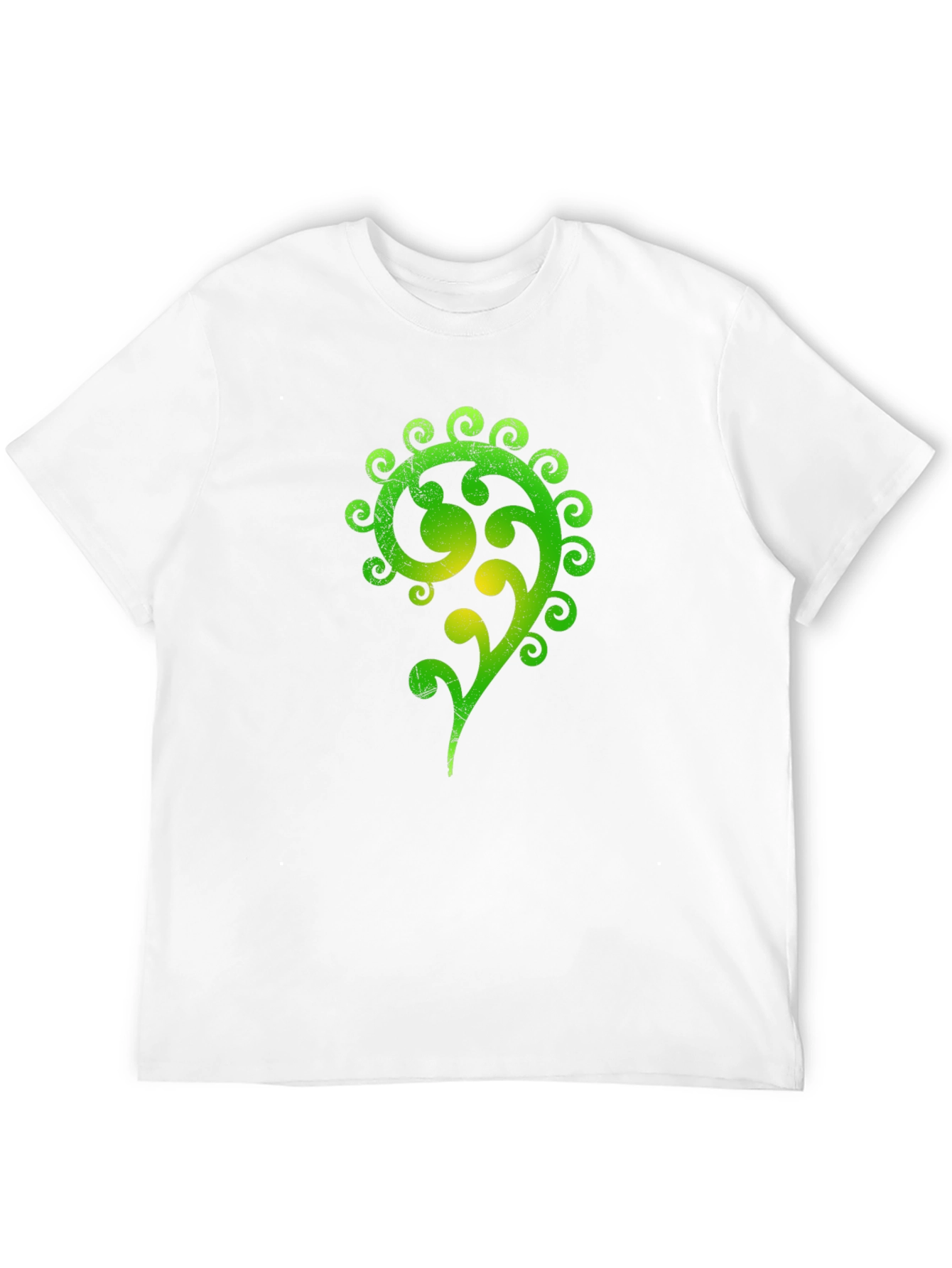 Green Celtic Swirl Design Black T-Shirt