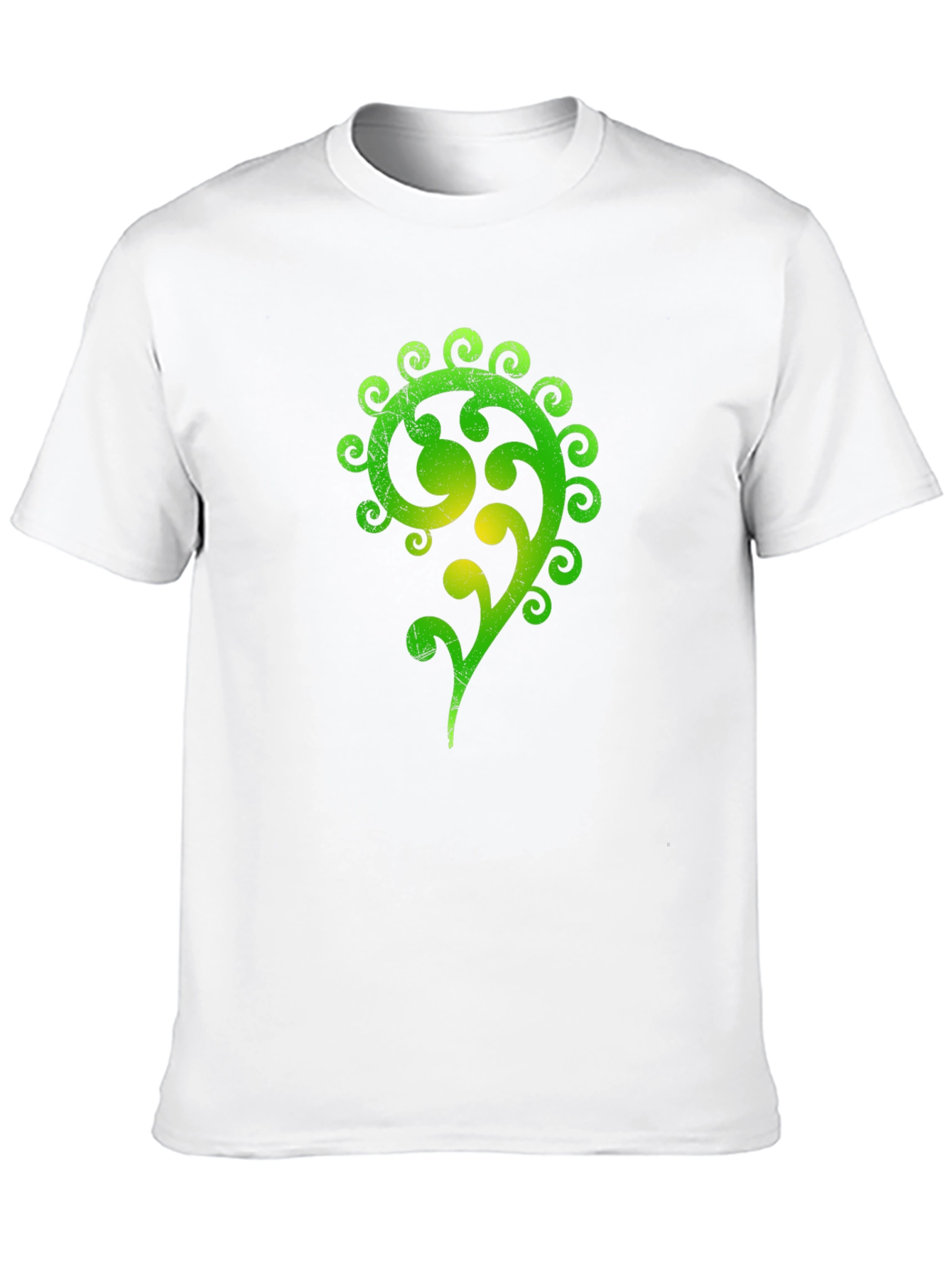 Green Celtic Swirl Design Black T-Shirt