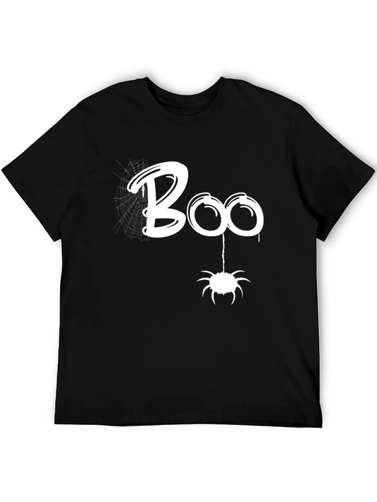 Boo Halloween Graphic Tee - Spider Design