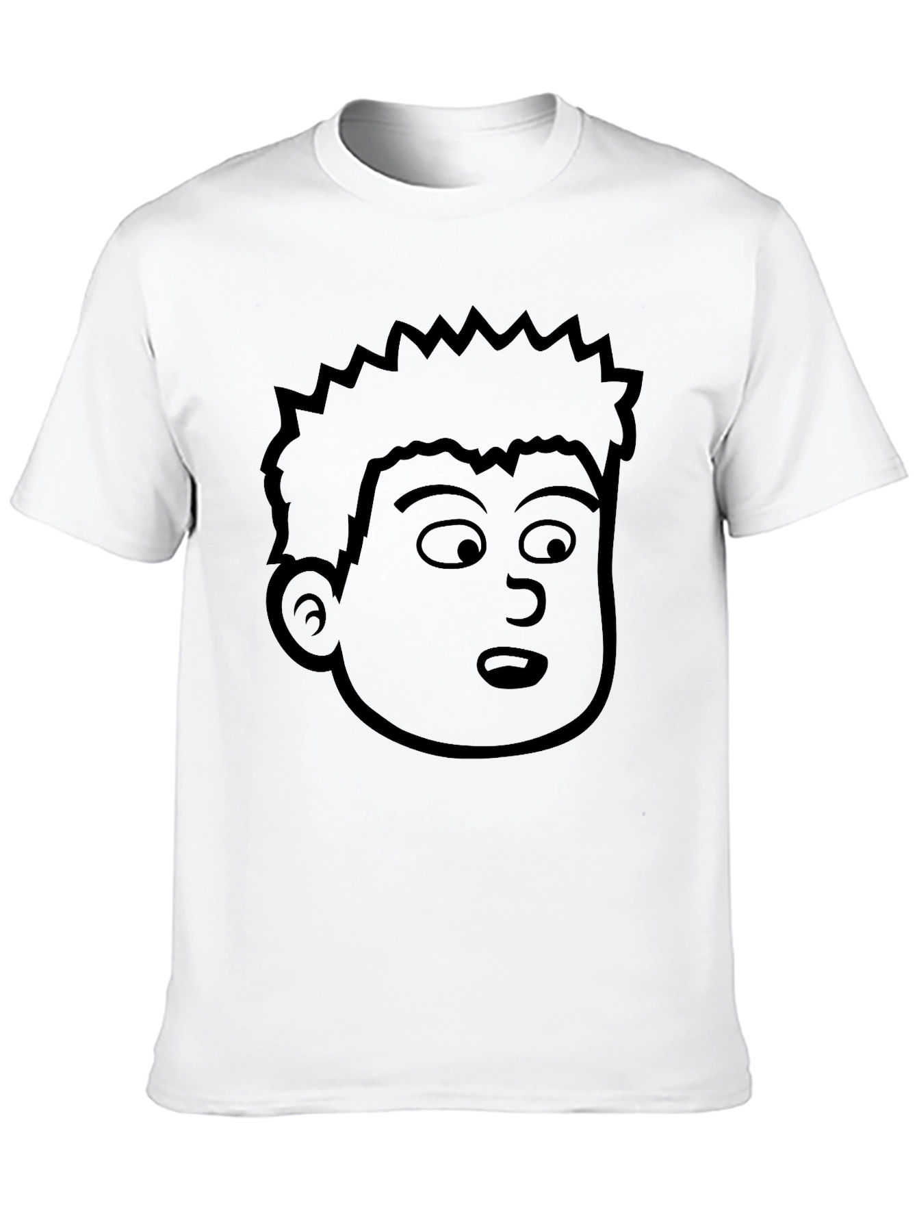 Cartoon Face Black T-Shirt