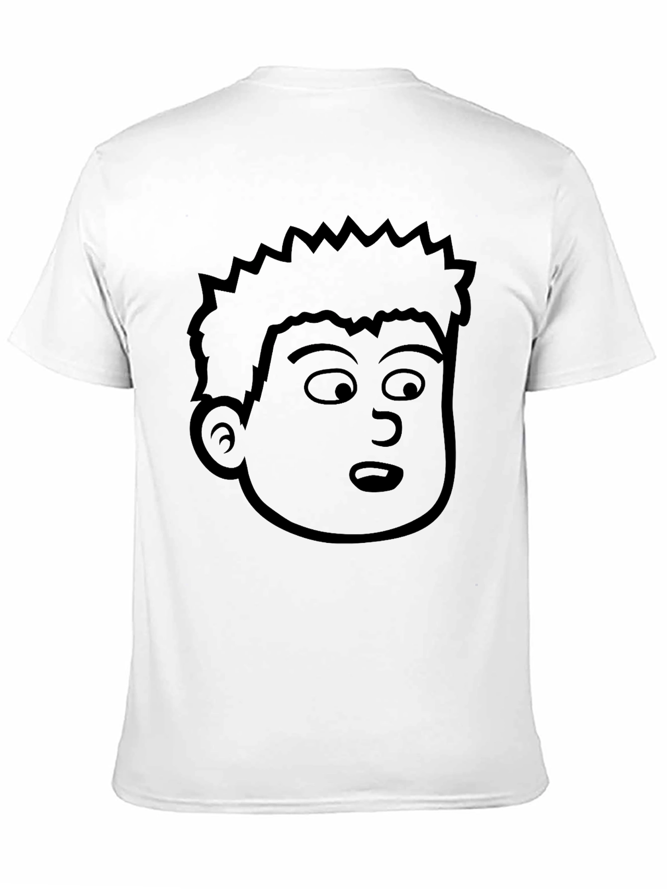 Cartoon Face Black T-Shirt