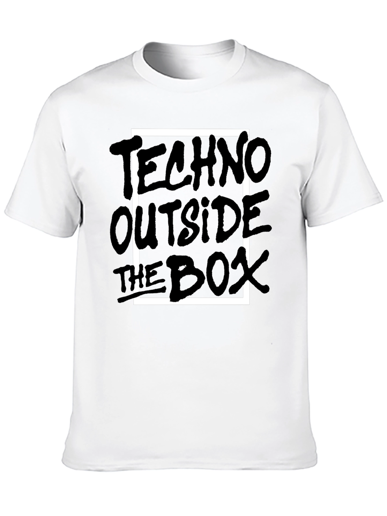 Techno Outside The Box Black Graphic Tee