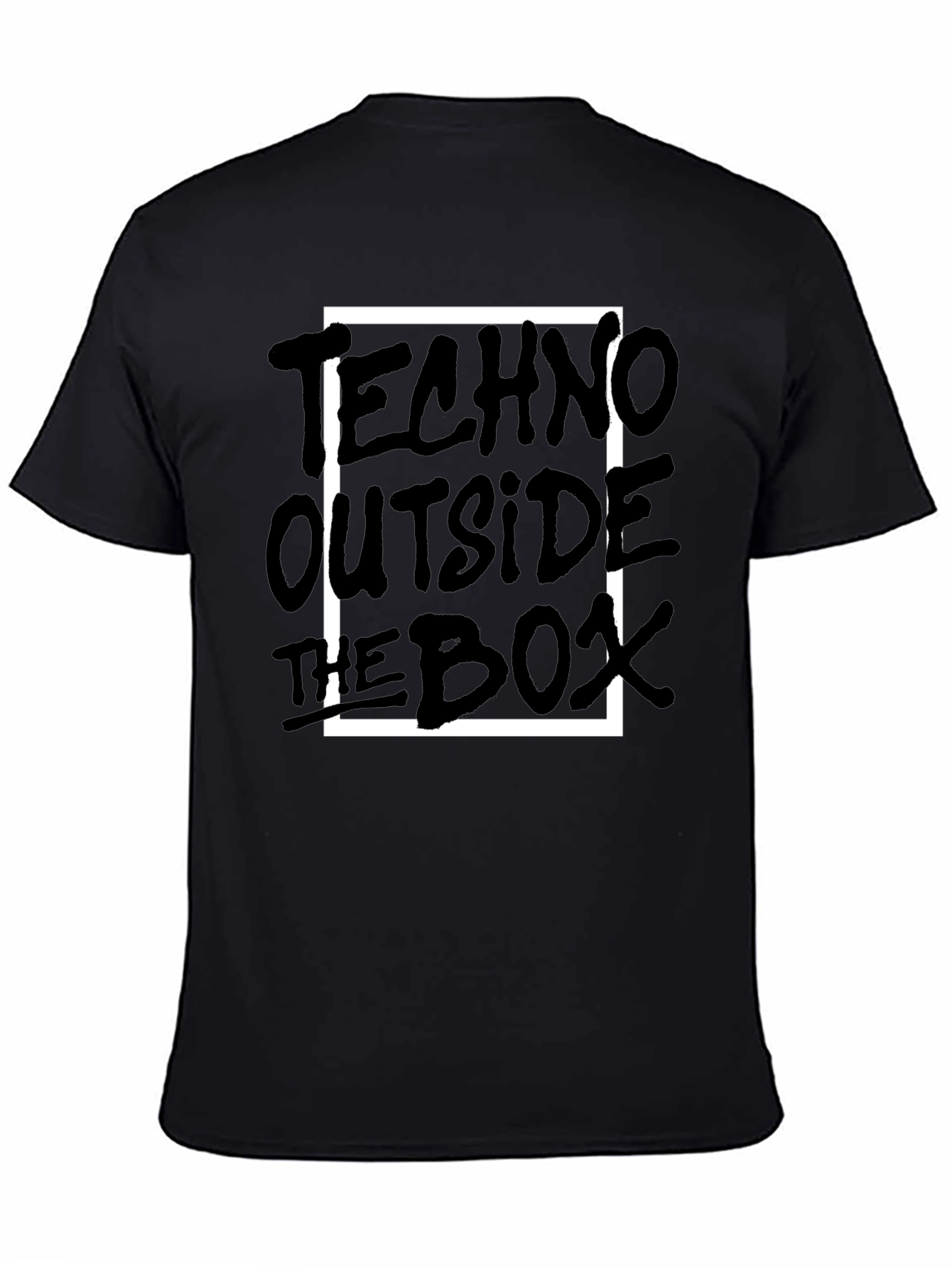 Techno Outside The Box Black Graphic Tee