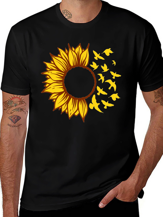 Sunflower Bird T-Shirt - Stylish Graphic Tee