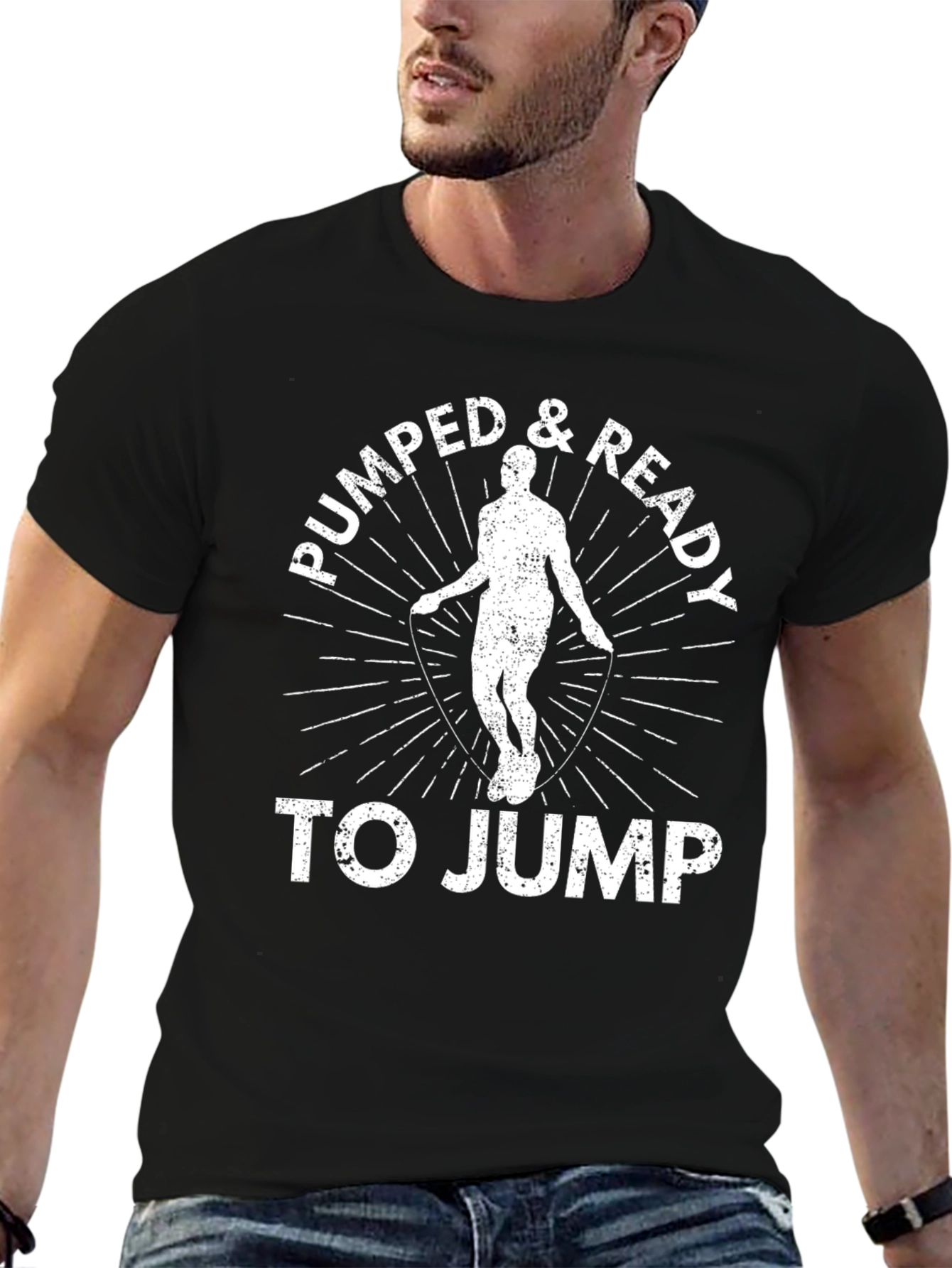 Pumped & Ready To Jump Black T-Shirt
