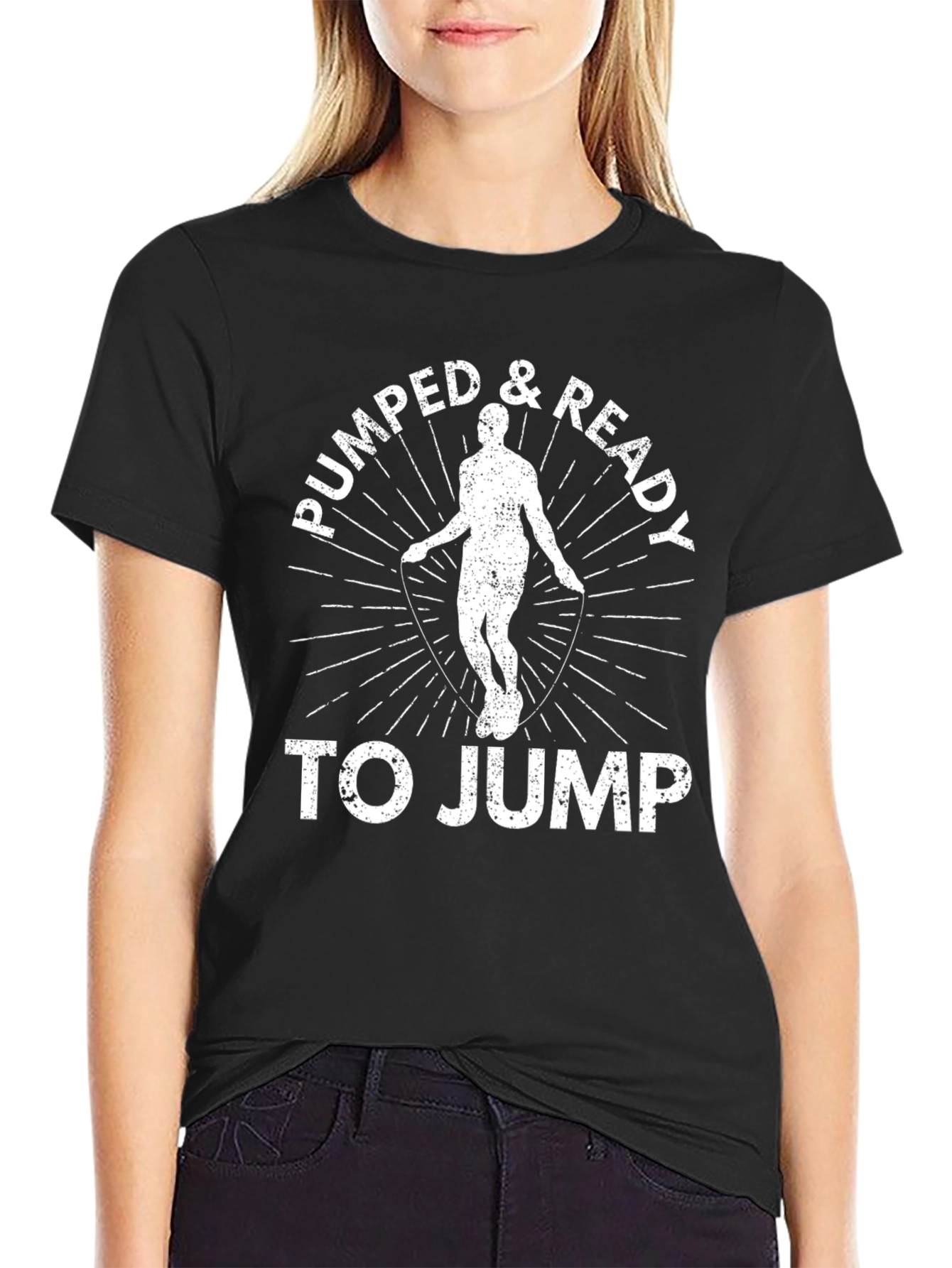 Pumped & Ready To Jump Black T-Shirt
