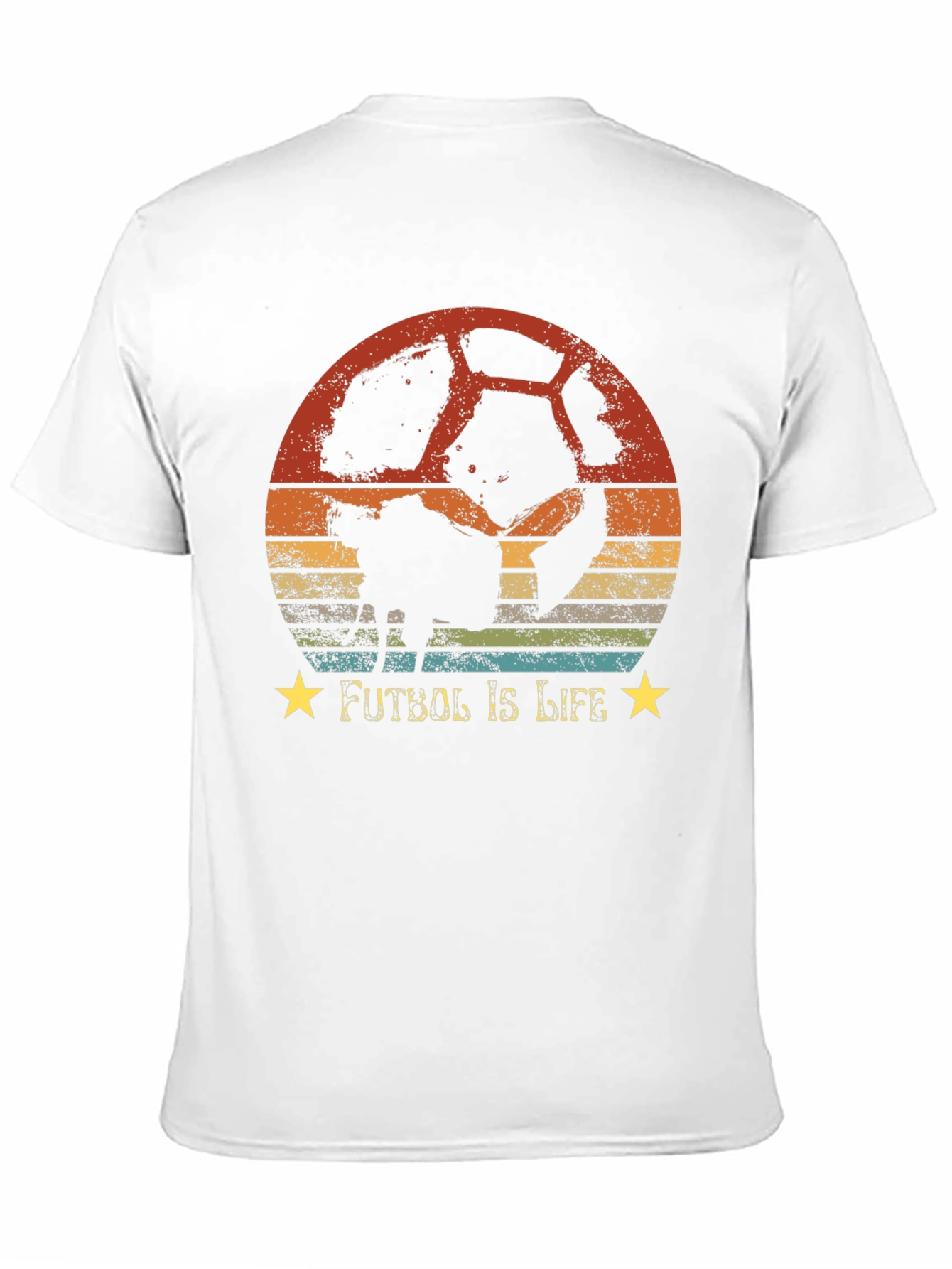 Futbol Is Life Retro Soccer Graphic T-Shirt