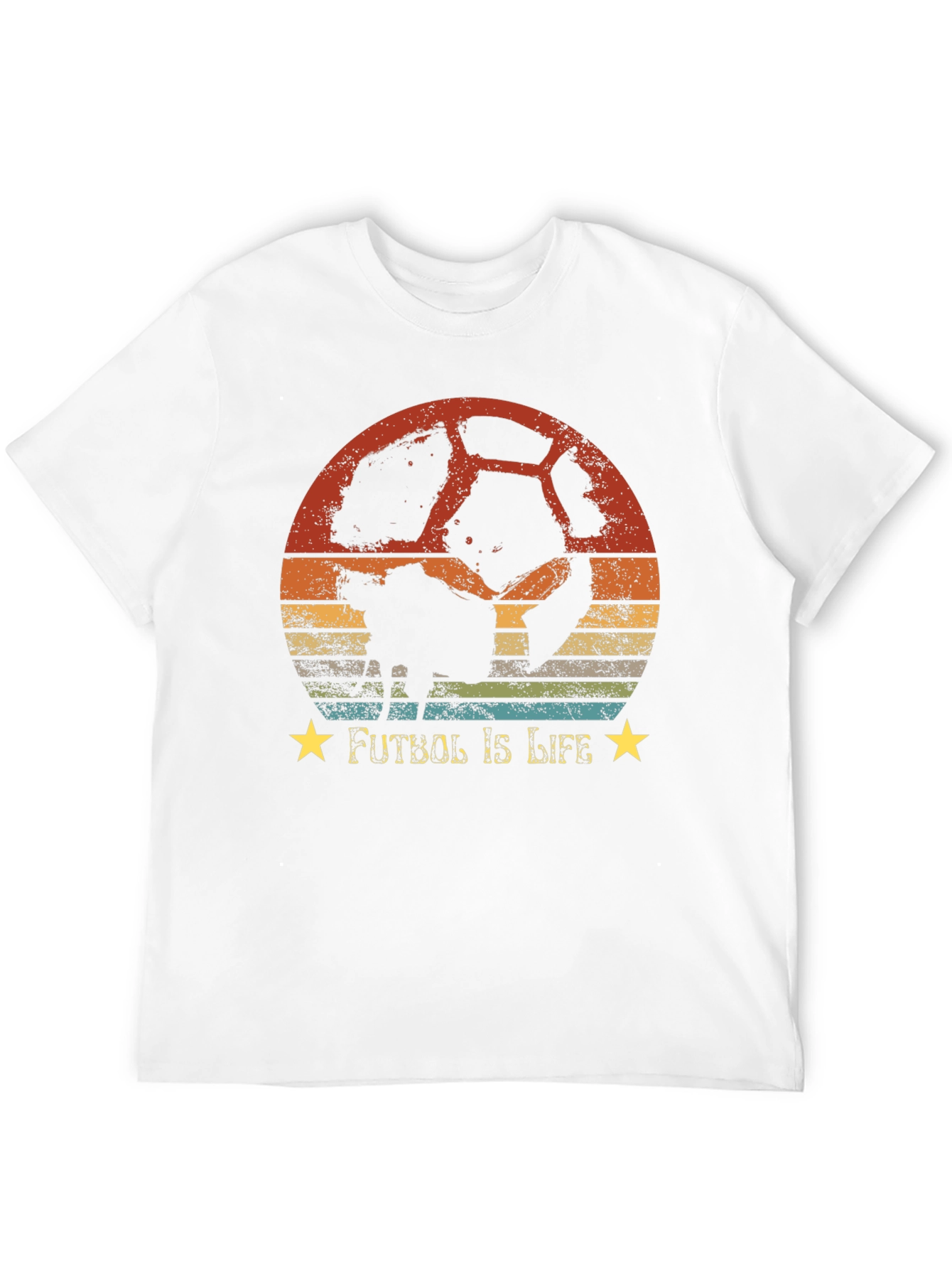 Futbol Is Life Retro Soccer Graphic T-Shirt