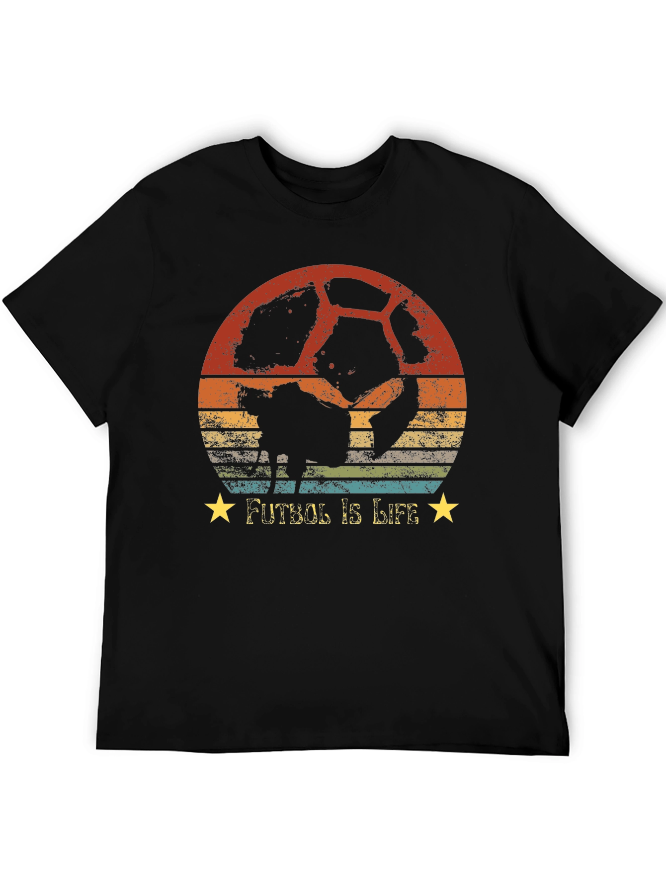 Futbol Is Life Retro Soccer Graphic T-Shirt