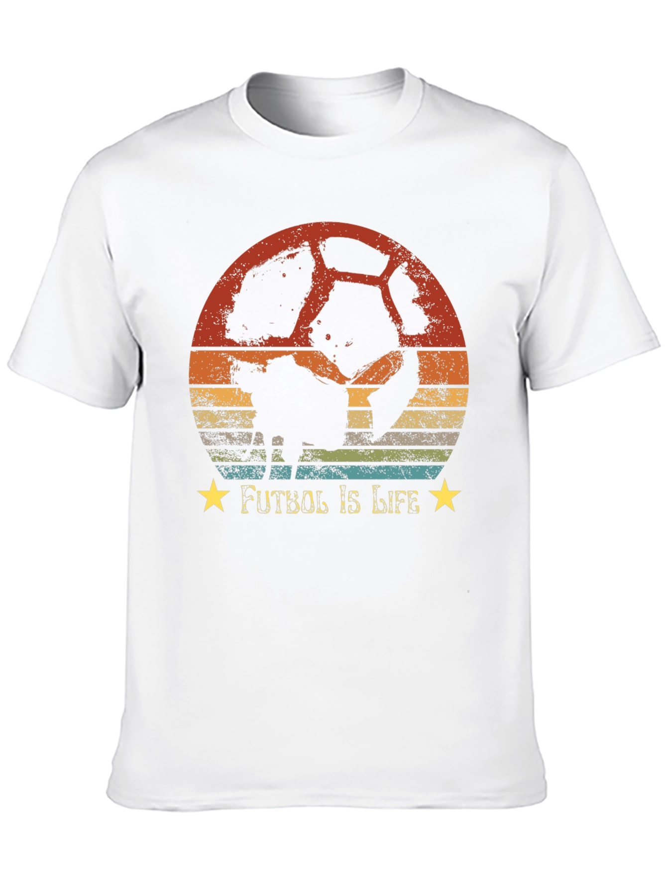 Futbol Is Life Retro Soccer Graphic T-Shirt