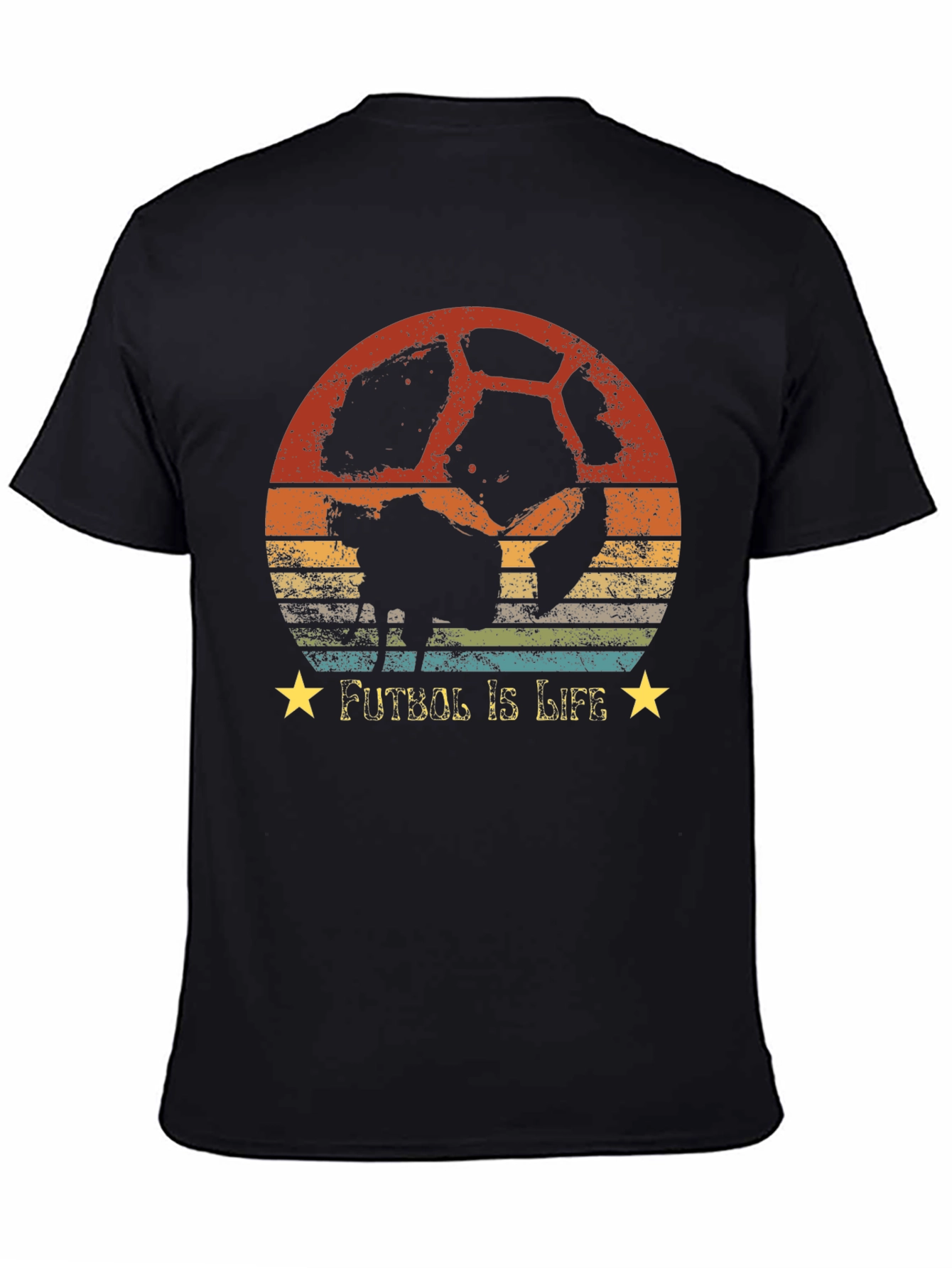 Futbol Is Life Retro Soccer Graphic T-Shirt
