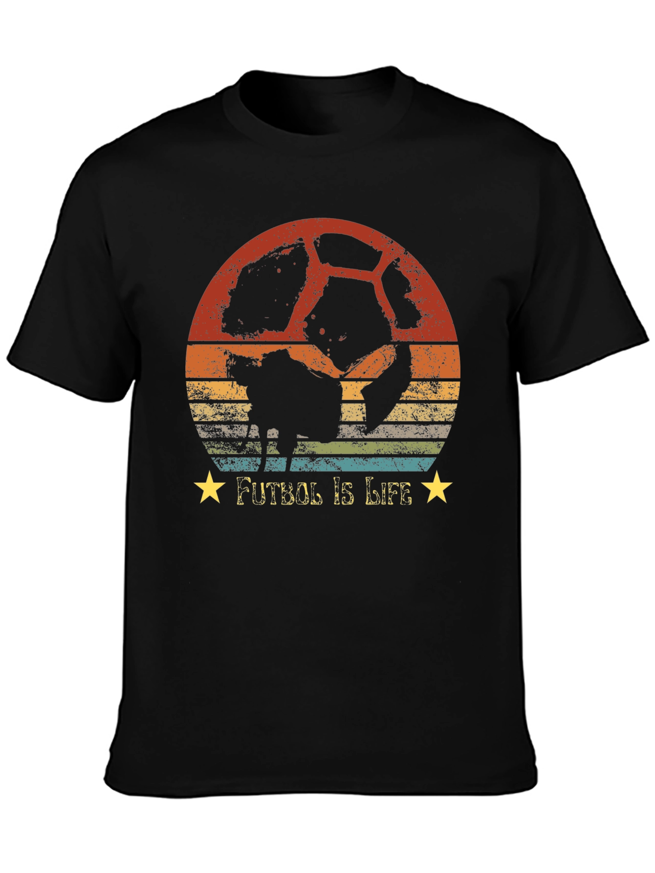 Futbol Is Life Retro Soccer Graphic T-Shirt