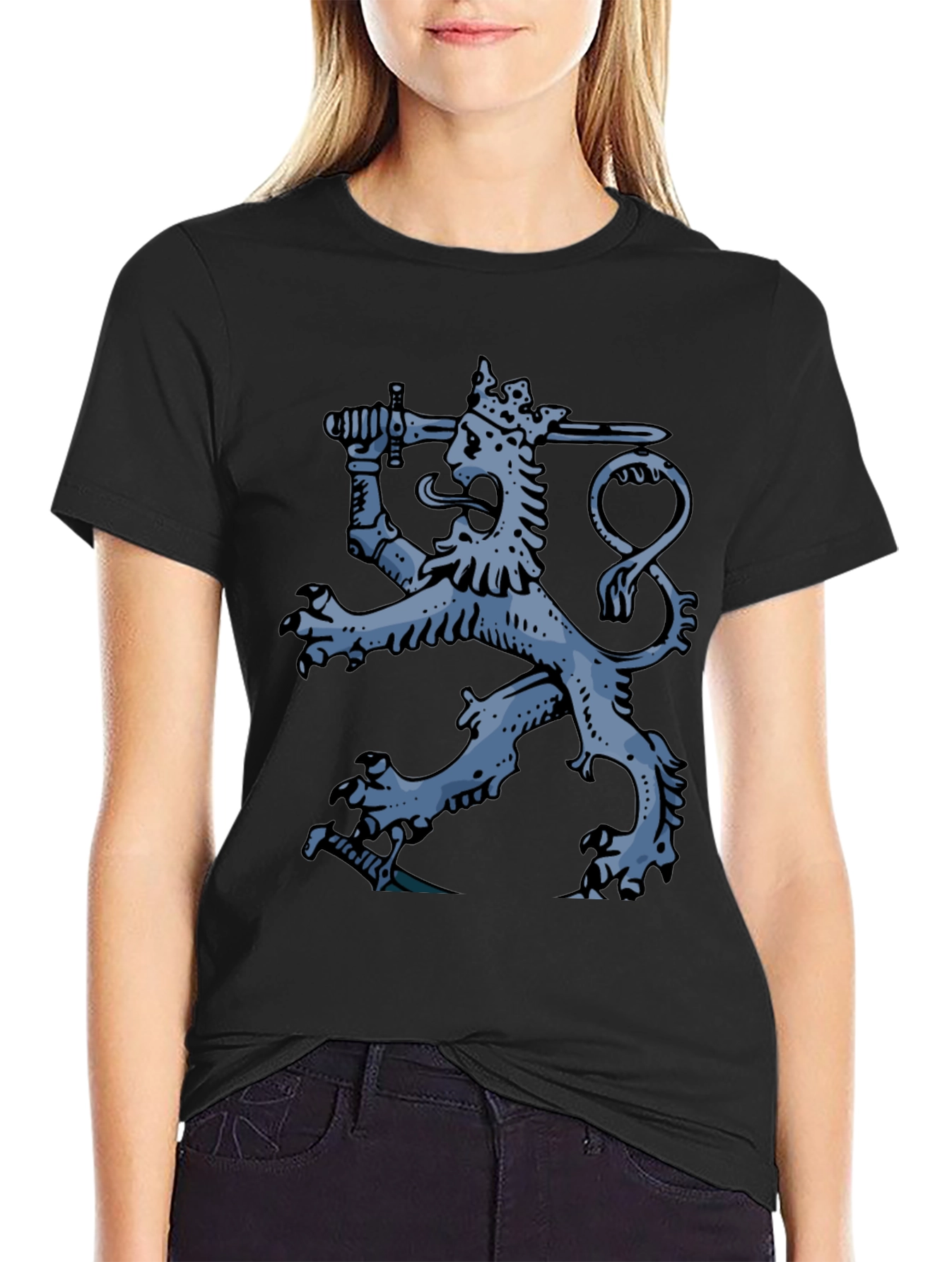 Finnish Lion Graphic Tee - Cool Finland T-Shirt