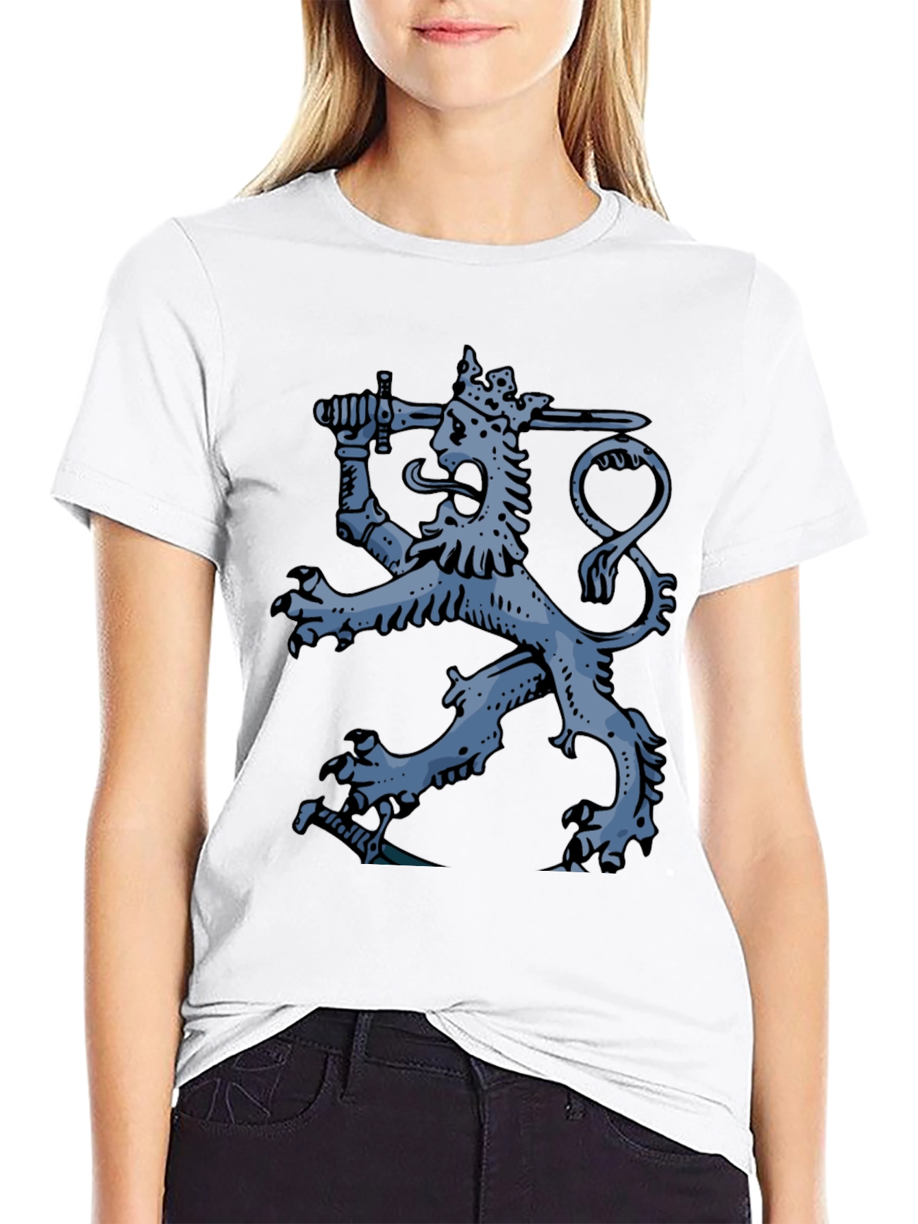 Finnish Lion Graphic Tee - Cool Finland T-Shirt