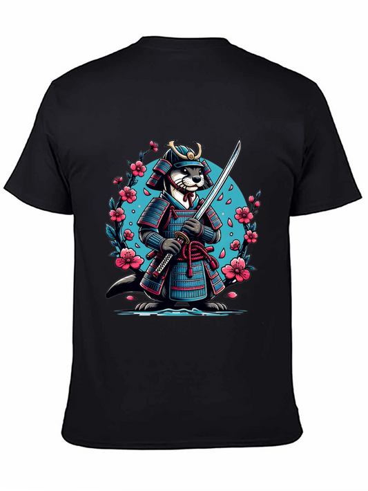 Samurai Otter Graphic Tee - Mens Black T-Shirt