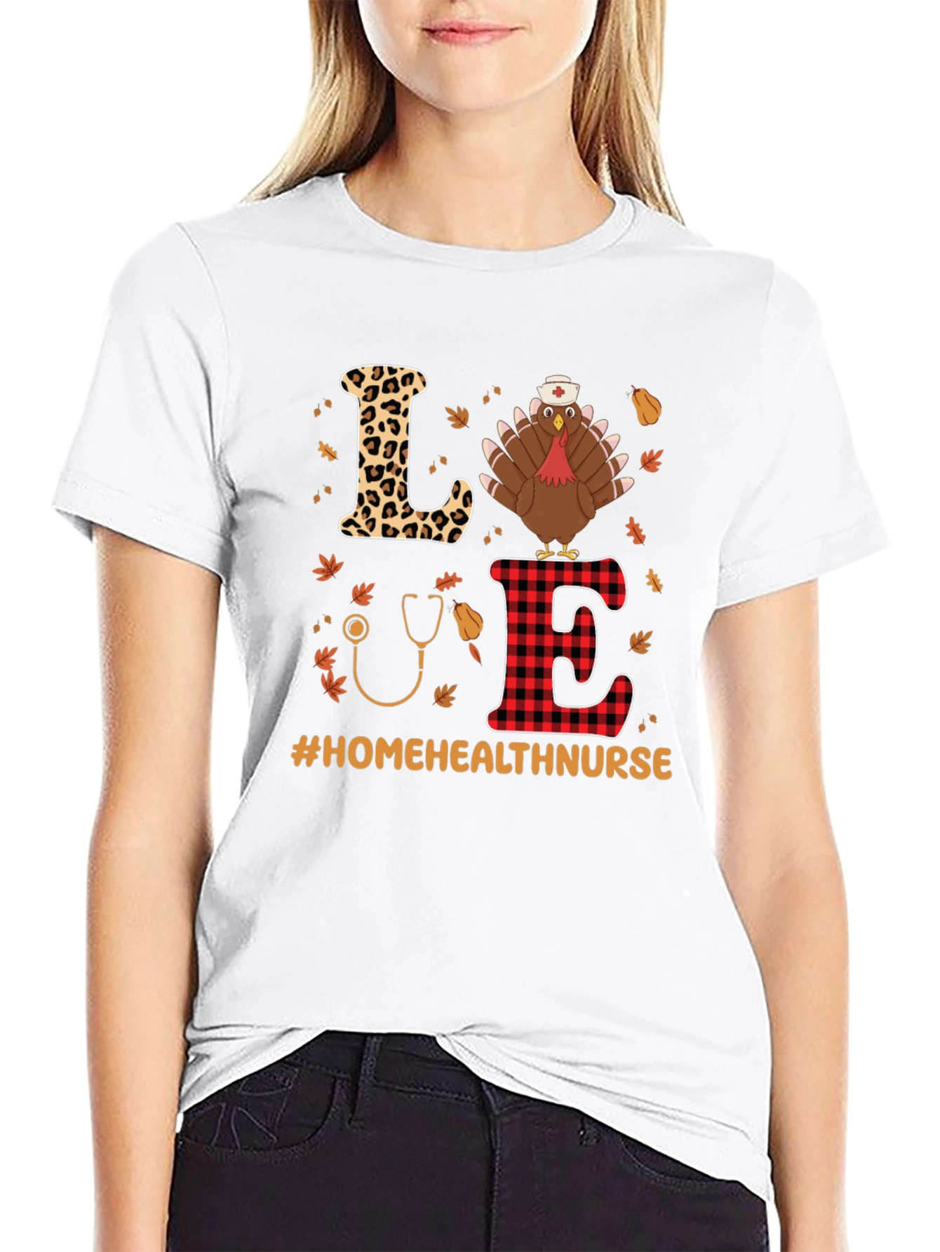 Home Health Nurse Thanksgiving Turkey T-Shirt