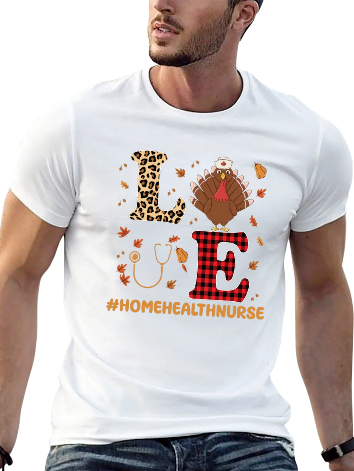 Home Health Nurse Thanksgiving Turkey T-Shirt
