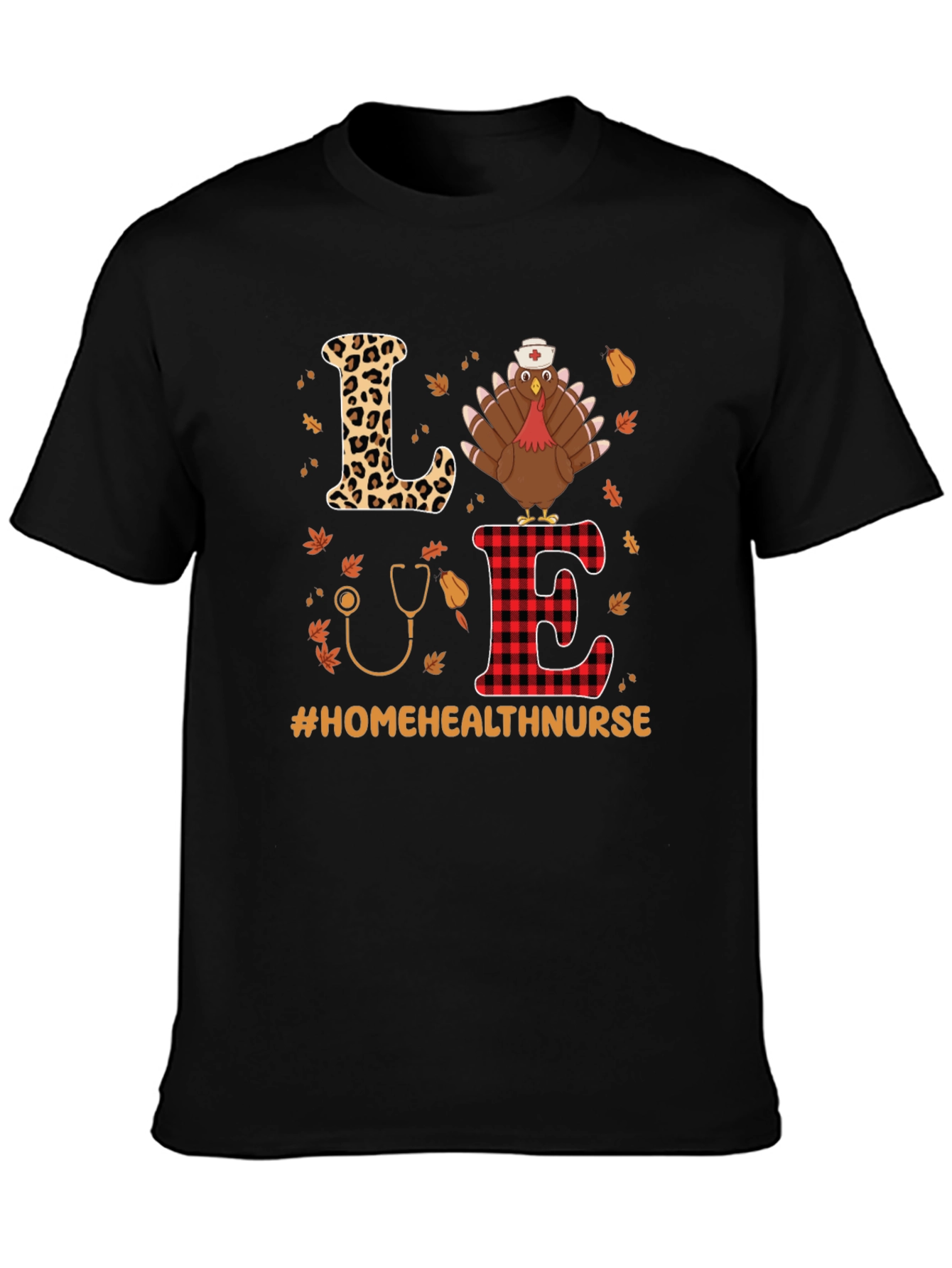 Home Health Nurse Thanksgiving Turkey T-Shirt