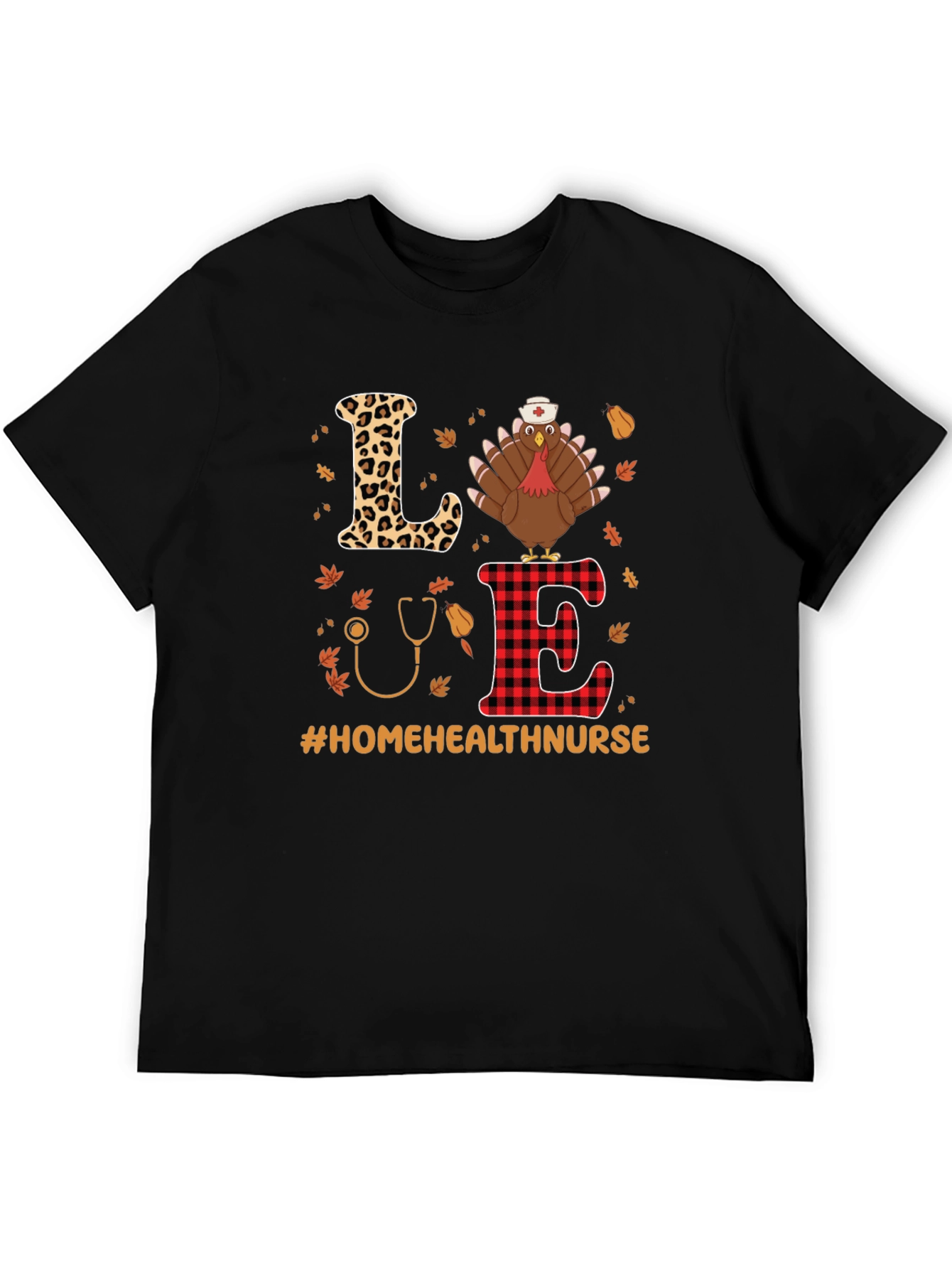 Home Health Nurse Thanksgiving Turkey T-Shirt