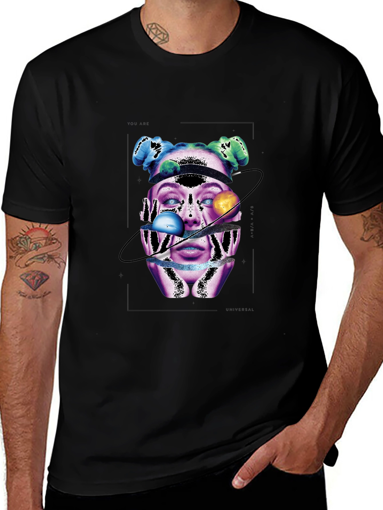 Cosmic Woman Graphic T-Shirt - Black