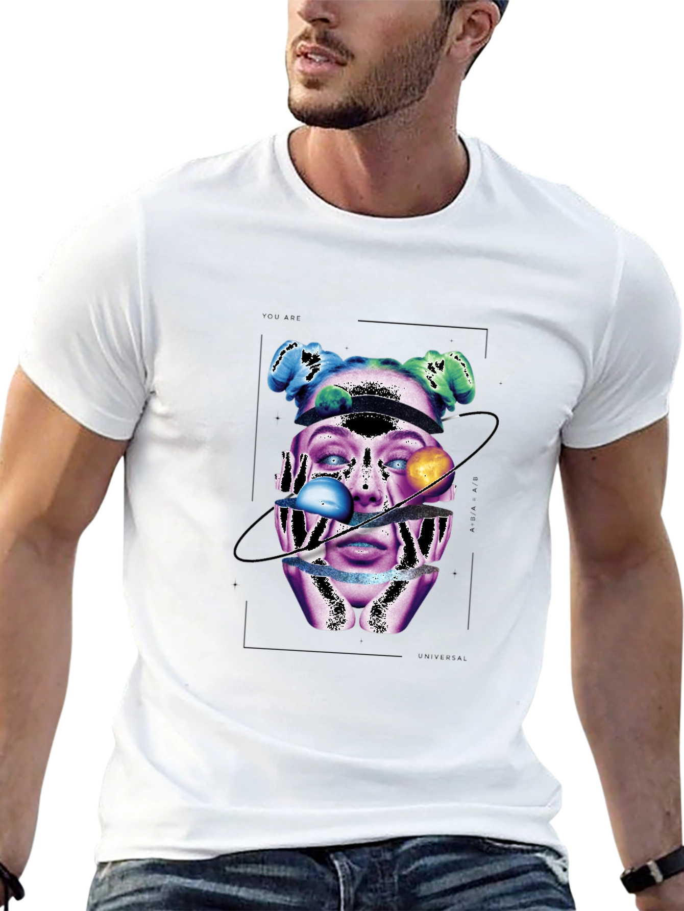 Cosmic Woman Graphic T-Shirt - Black