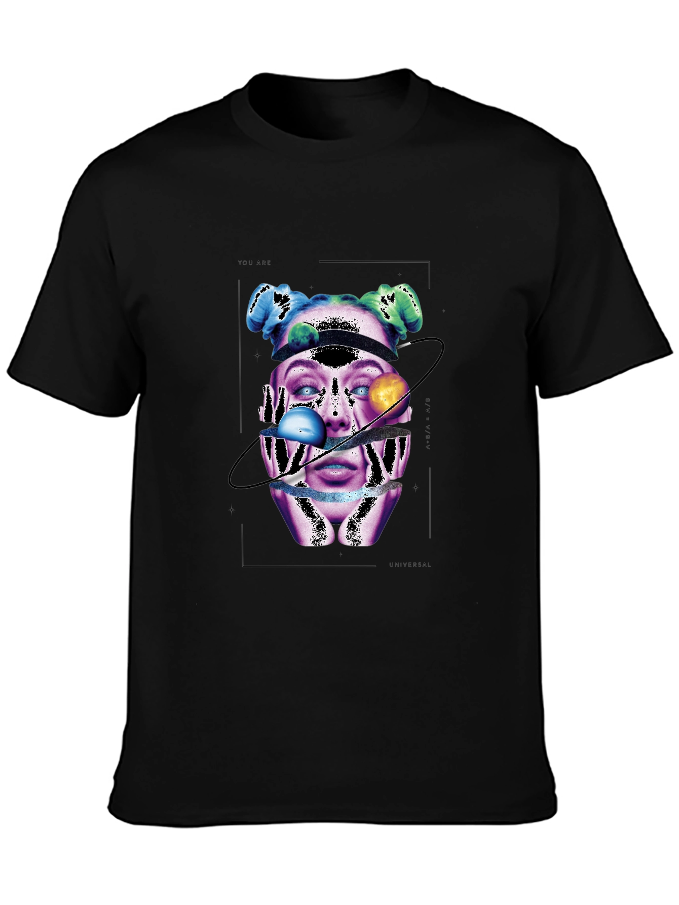 Cosmic Woman Graphic T-Shirt - Black