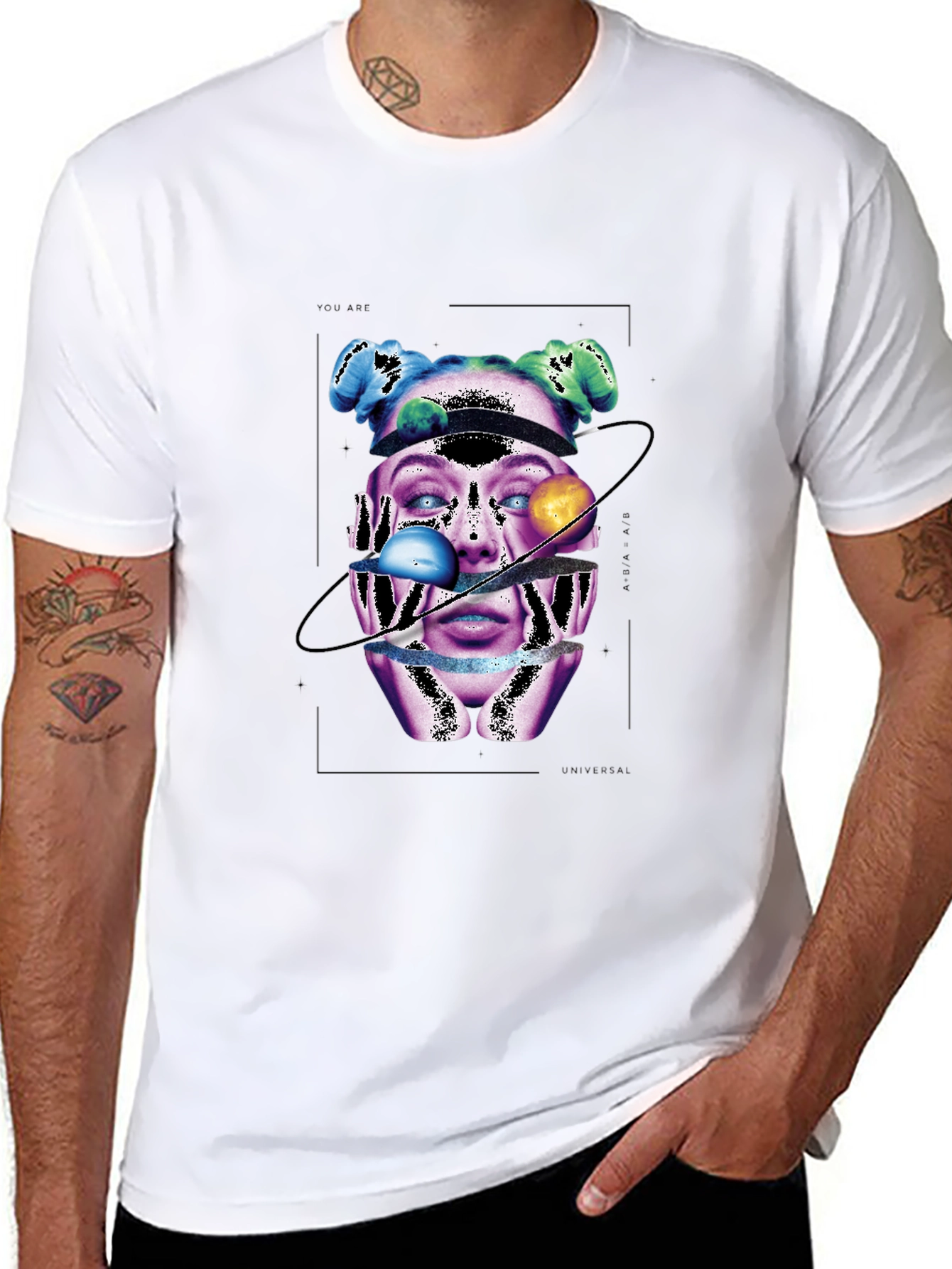 Cosmic Woman Graphic T-Shirt - Black