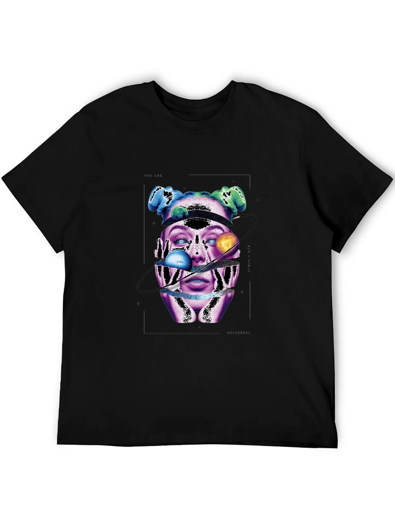 Cosmic Woman Graphic T-Shirt - Black