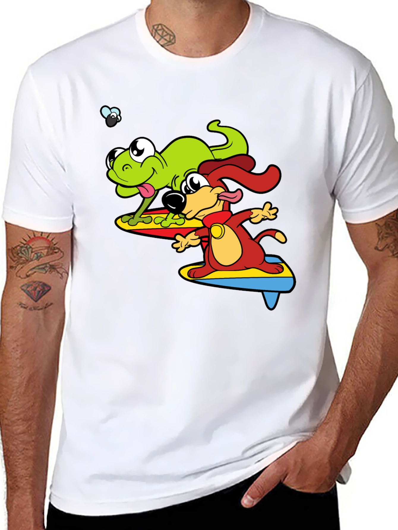 Surfs Up! Frog & Dog Graphic Tee