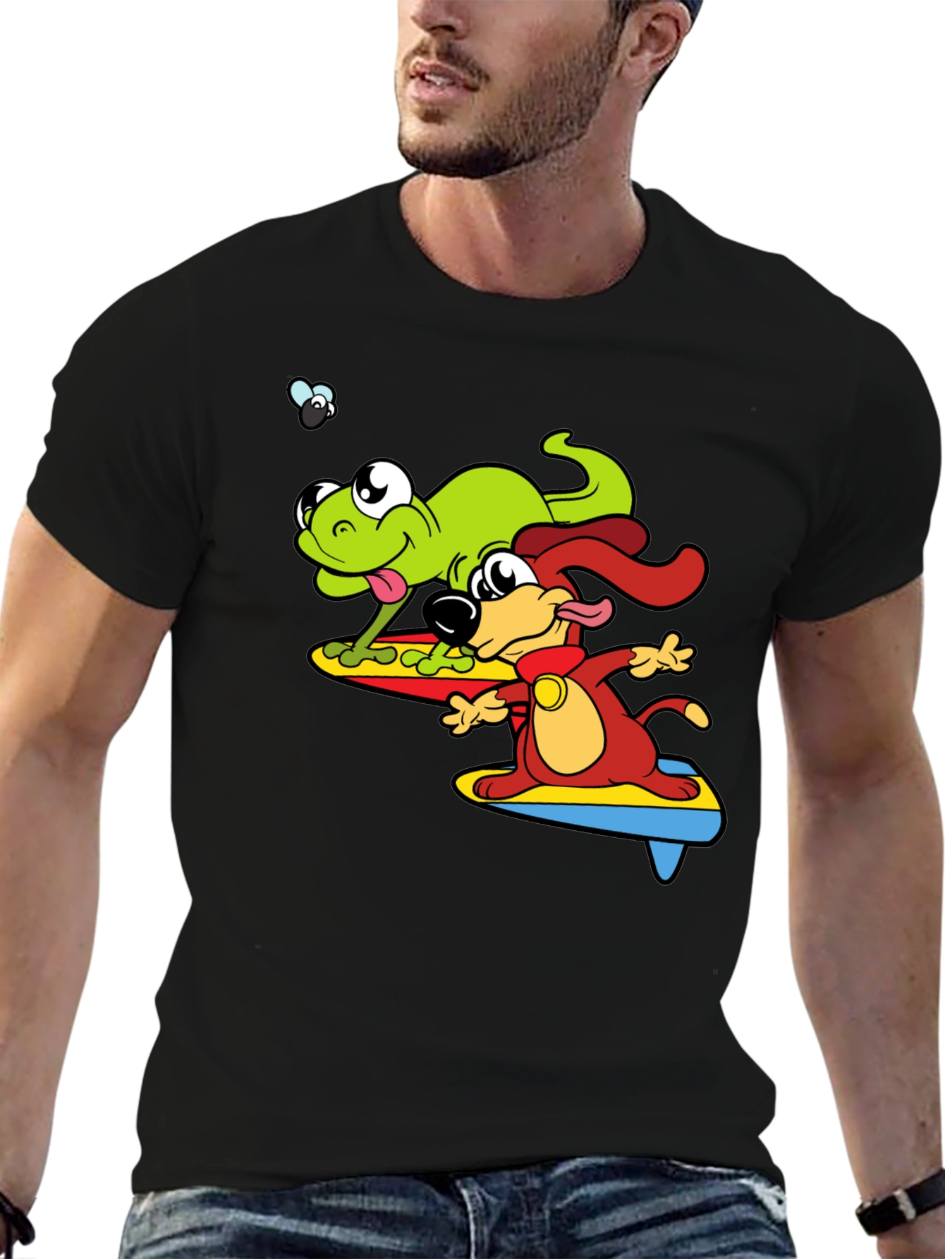 Surfs Up! Frog & Dog Graphic Tee