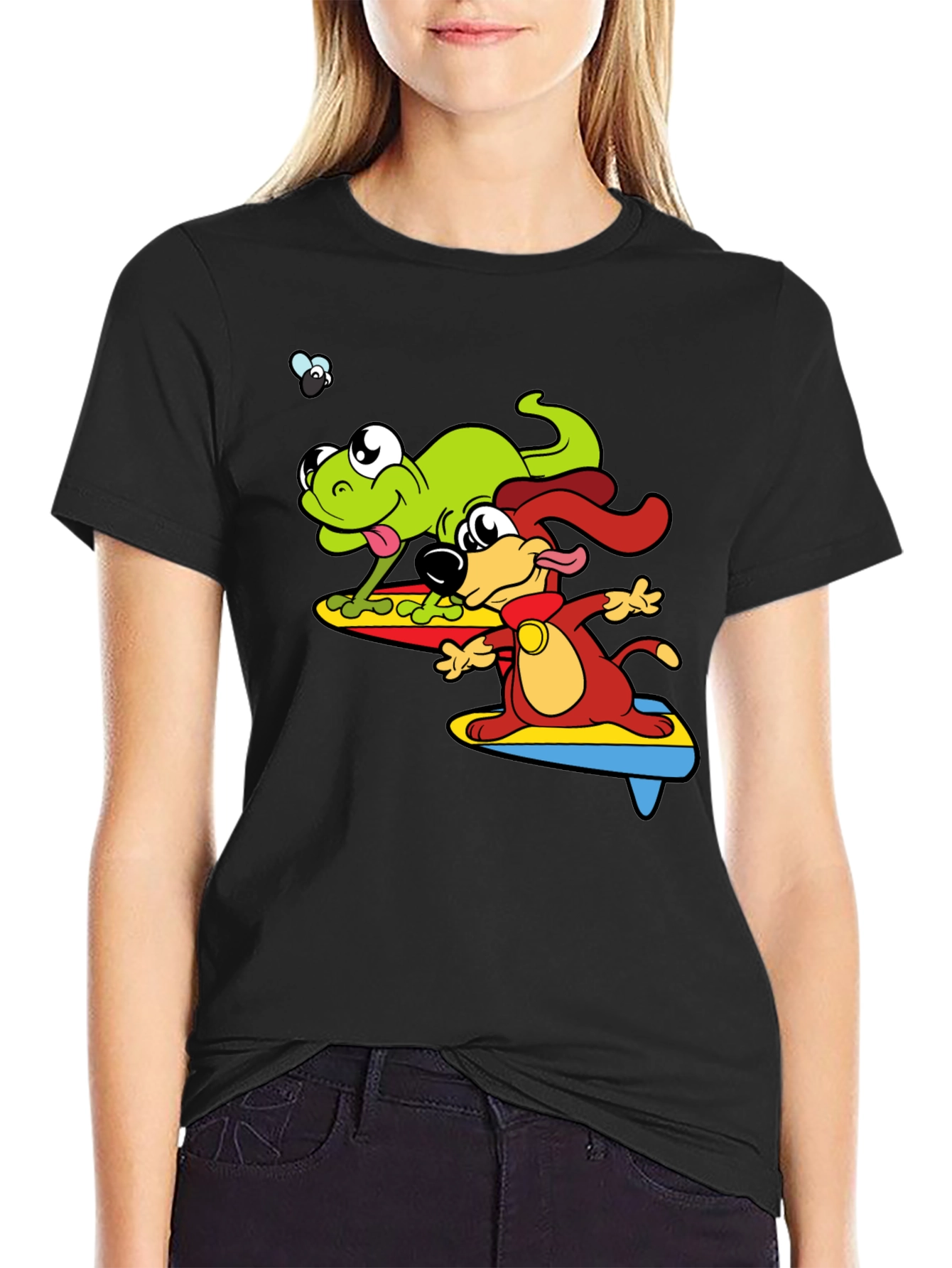 Surfs Up! Frog & Dog Graphic Tee