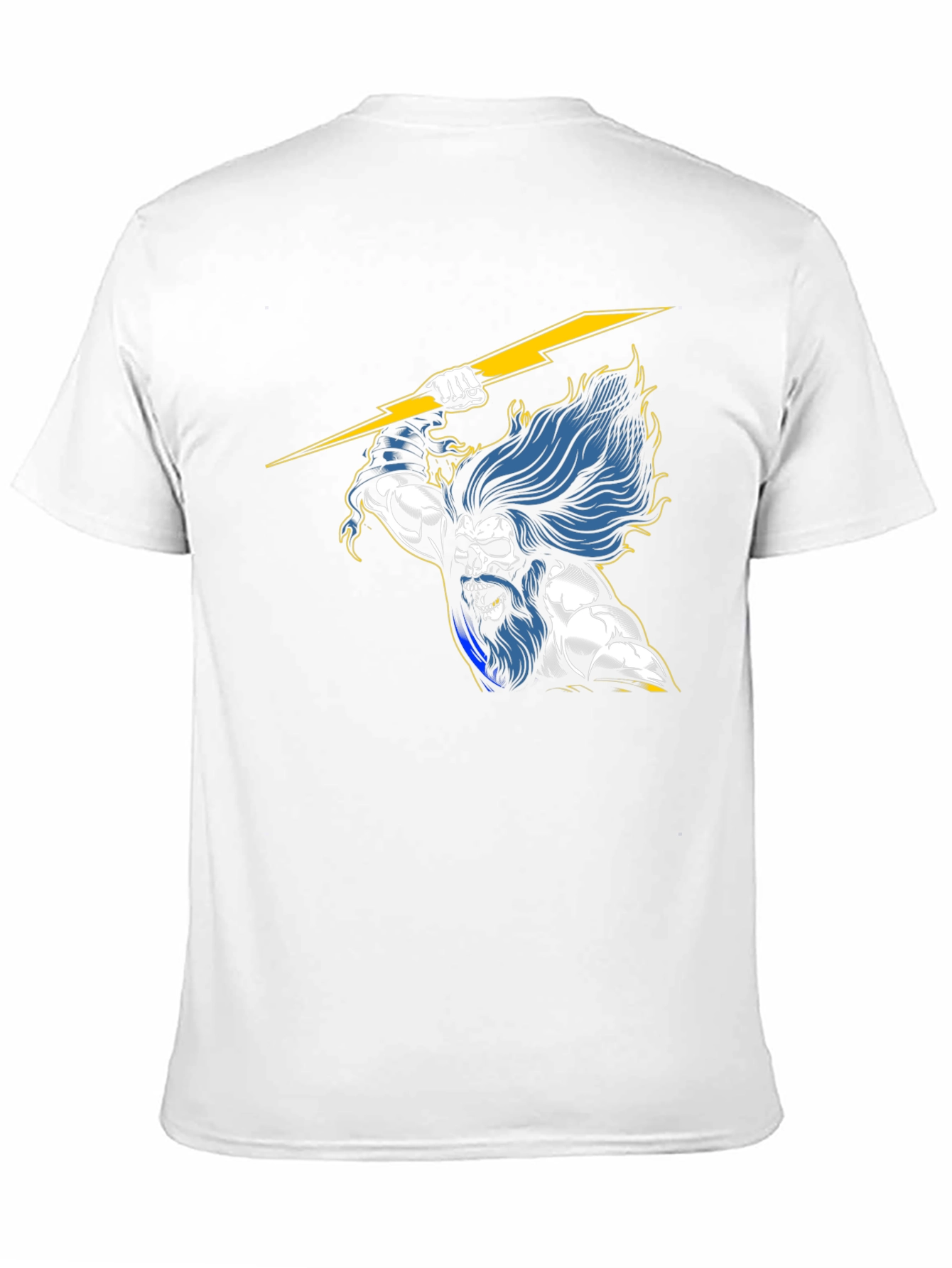 Zeus Lightning Bolt Graphic T-Shirt - Black