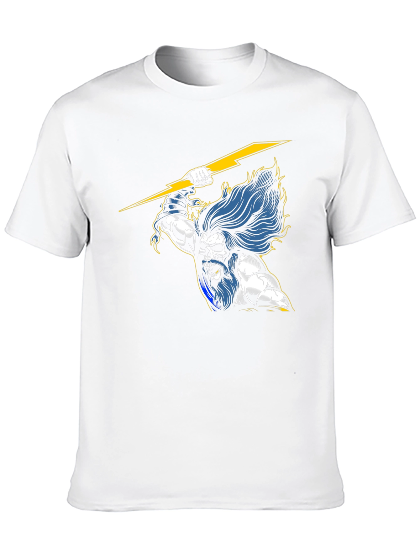Zeus Lightning Bolt Graphic T-Shirt - Black