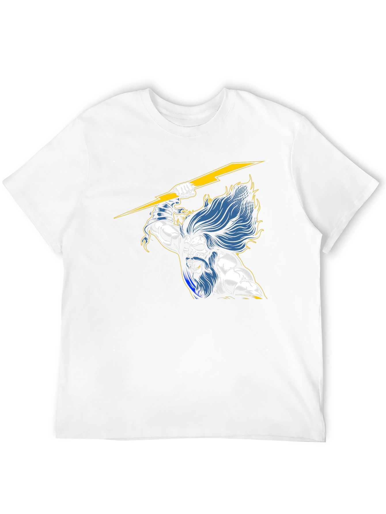 Zeus Lightning Bolt Graphic T-Shirt - Black