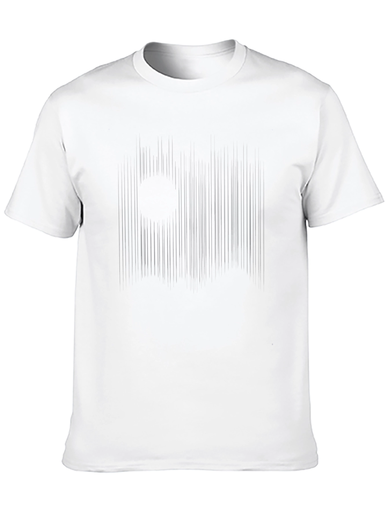Modern Graphic Line Art Black T-Shirt