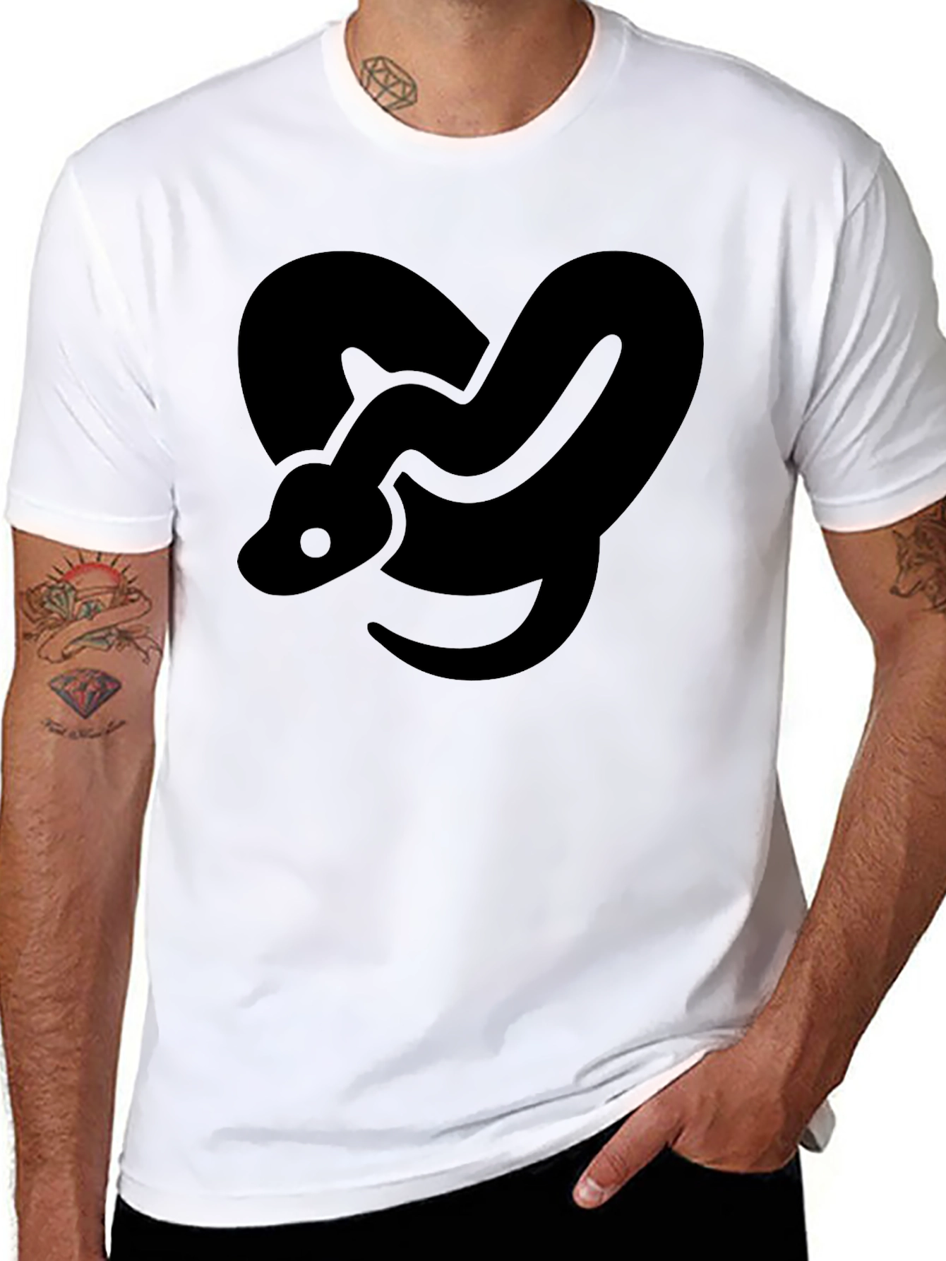 Snake Graphic Black T-Shirt