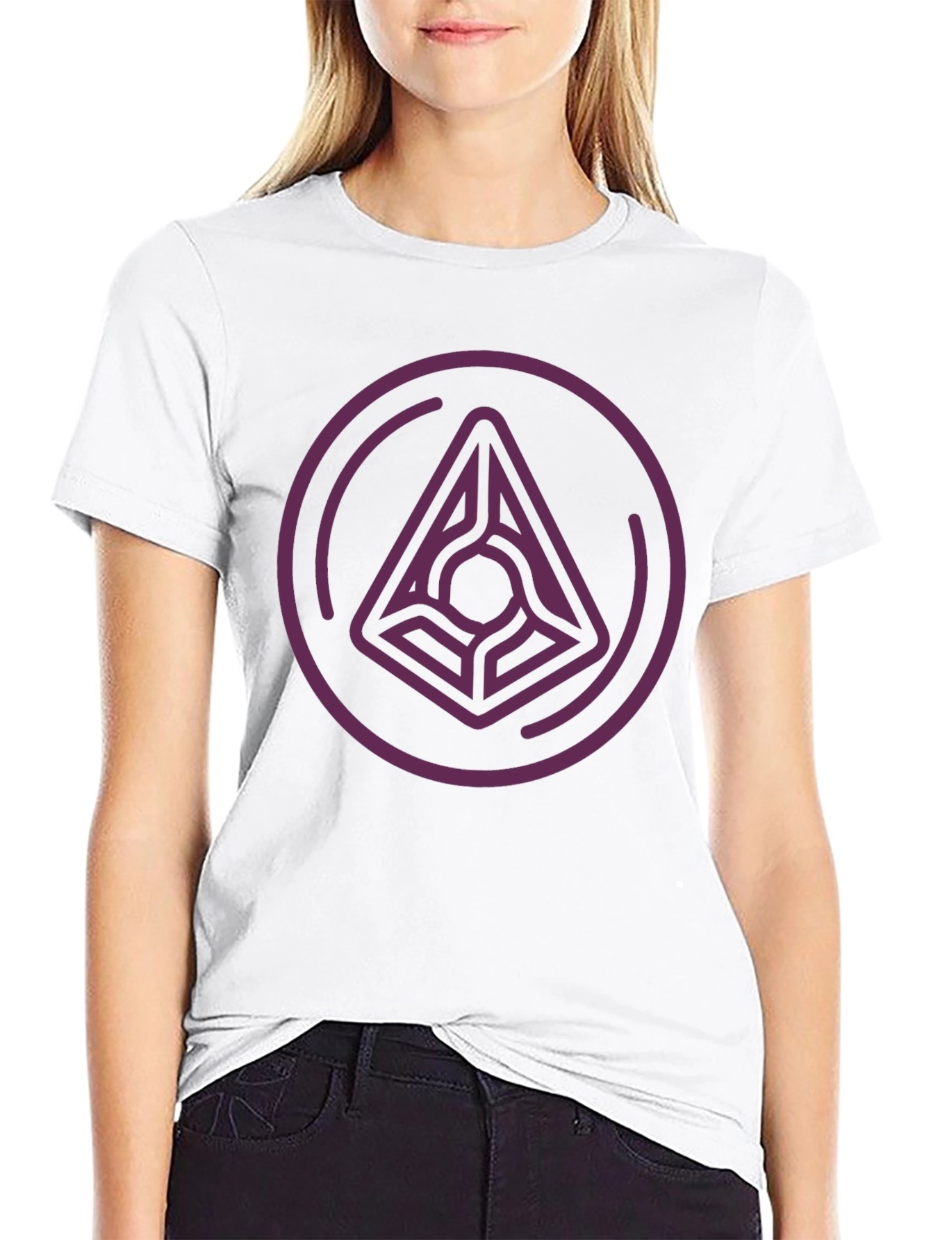 Geometric Symbol Graphic Tee - Modern Design