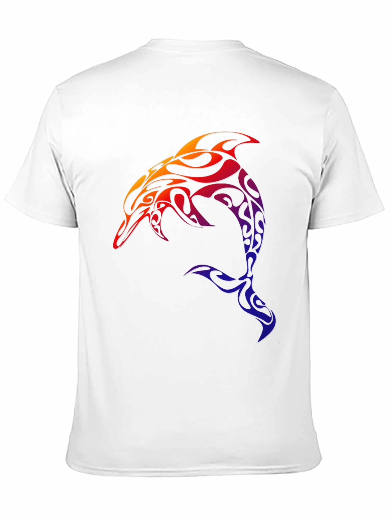 Tribal Dolphin Graphic Tee - Black