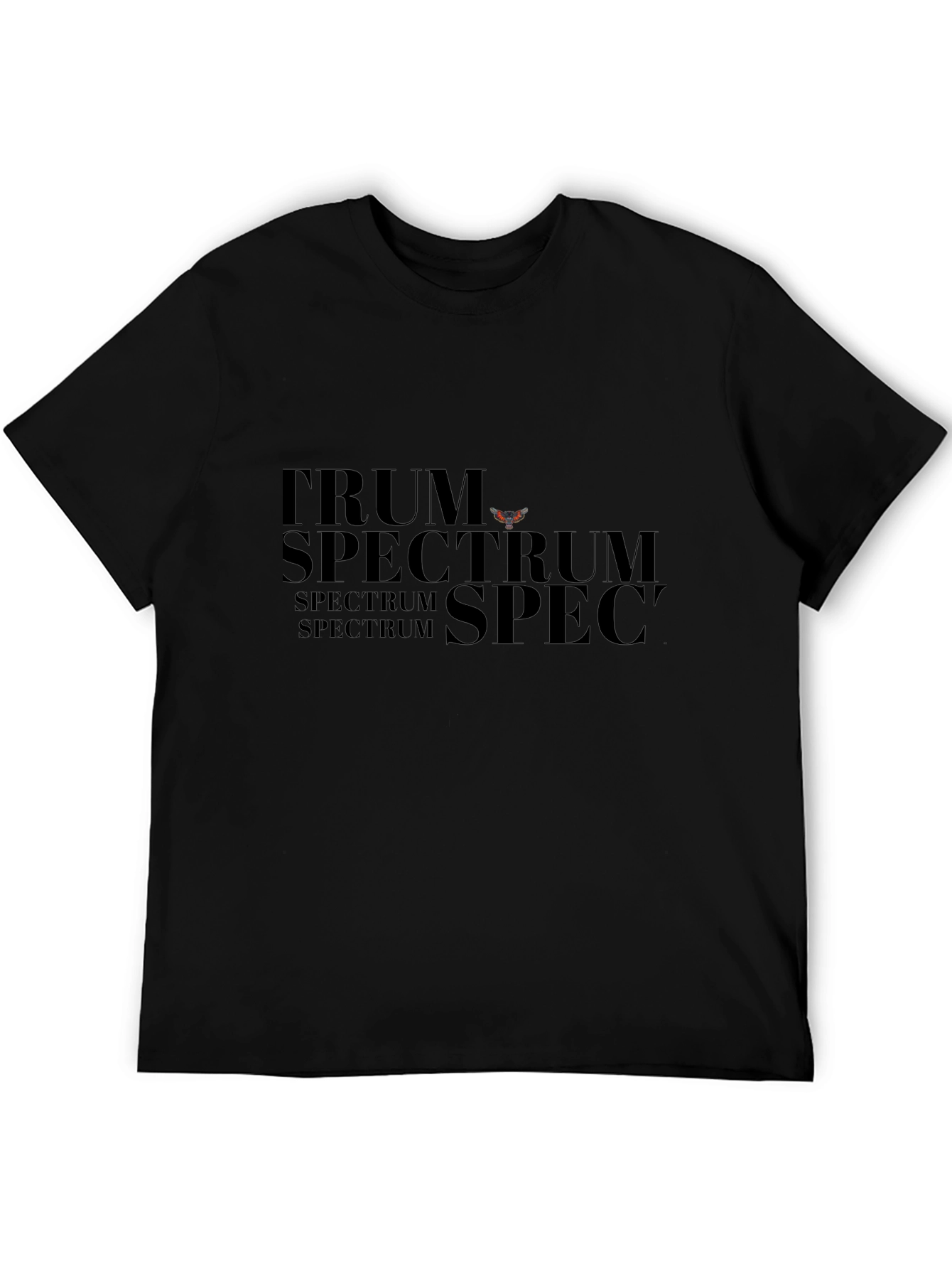 Trendy Spectrum Graphic Print Black T-Shirt