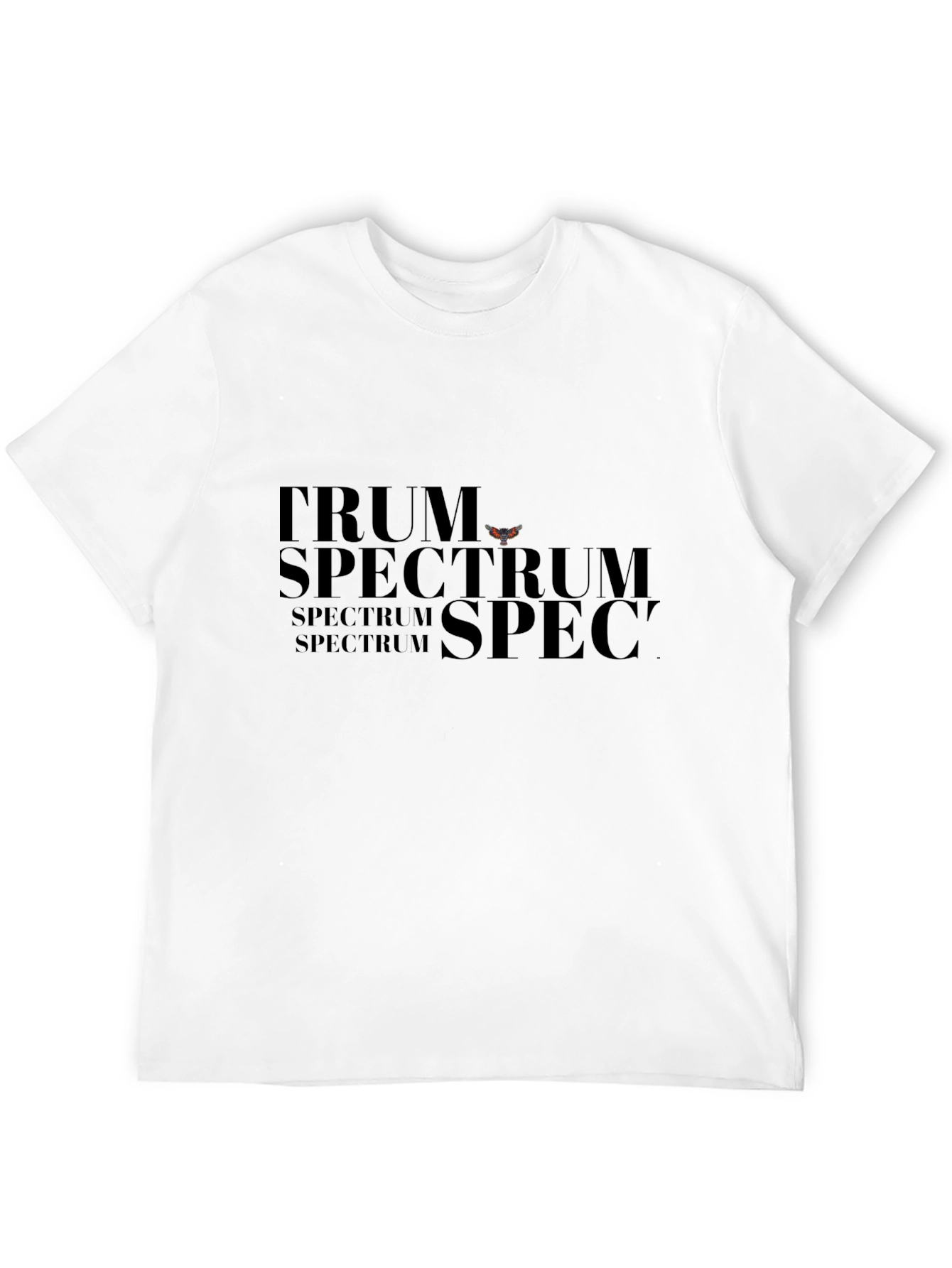 Trendy Spectrum Graphic Print Black T-Shirt