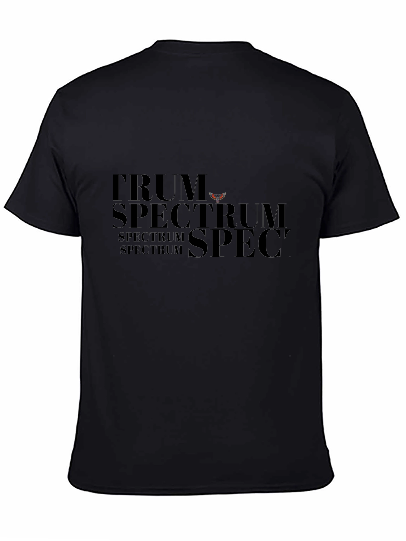Trendy Spectrum Graphic Print Black T-Shirt
