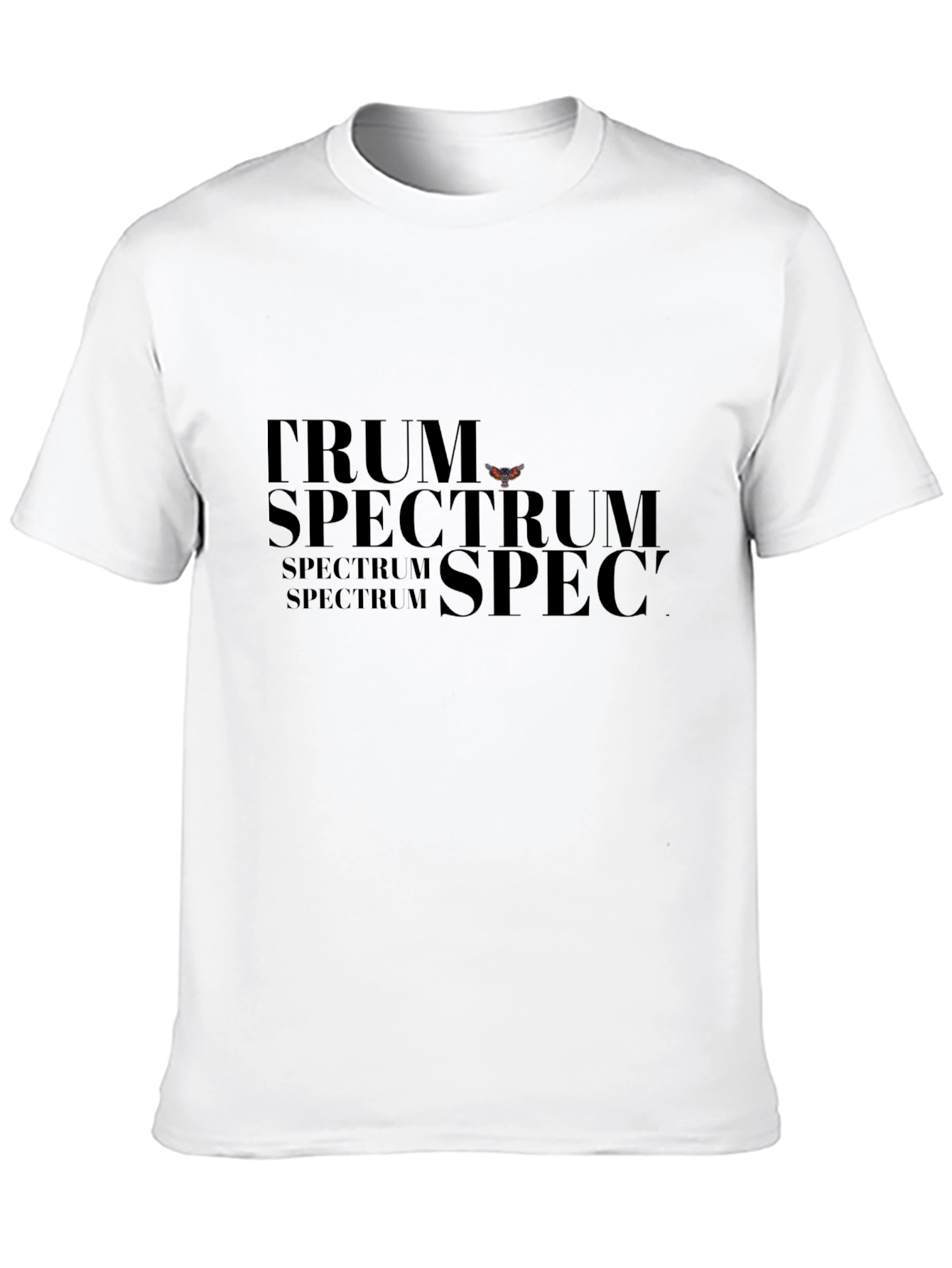 Trendy Spectrum Graphic Print Black T-Shirt