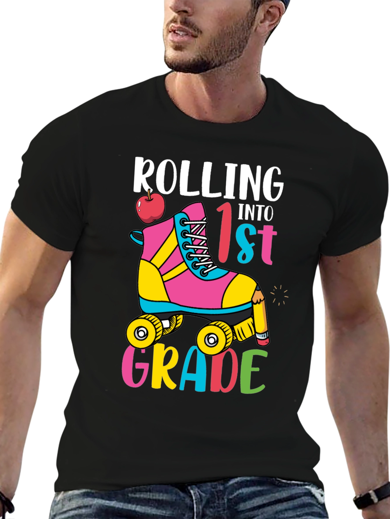 Rolling Into 1st Grade Roller Skate T-Shirt