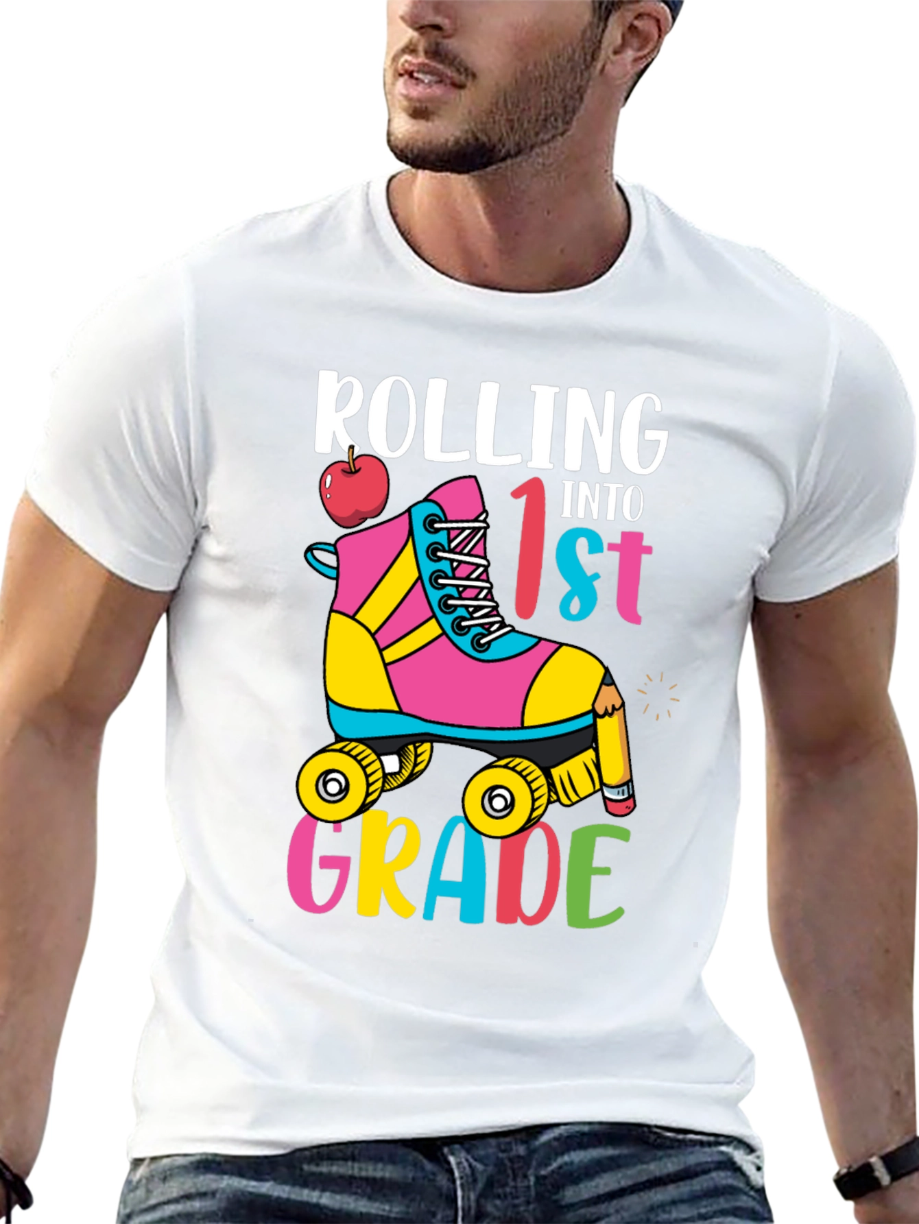 Rolling Into 1st Grade Roller Skate T-Shirt