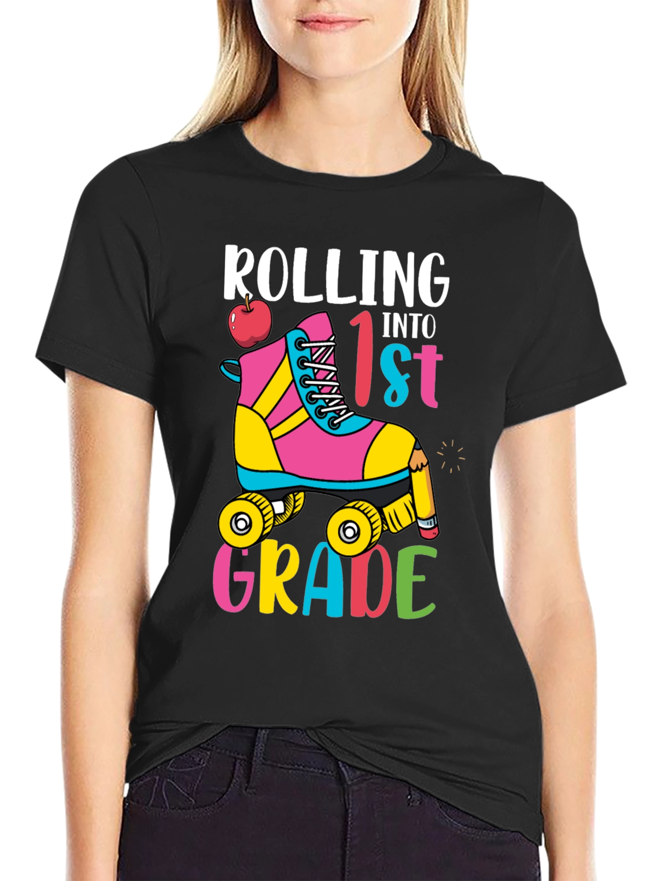 Rolling Into 1st Grade Roller Skate T-Shirt