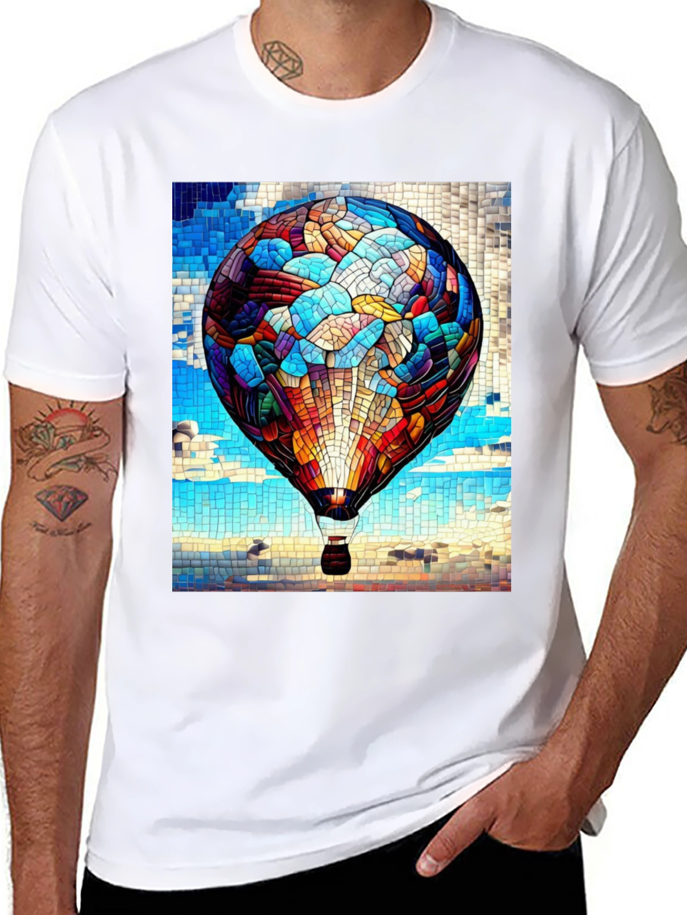 Mosaic Hot Air Balloon T-Shirt