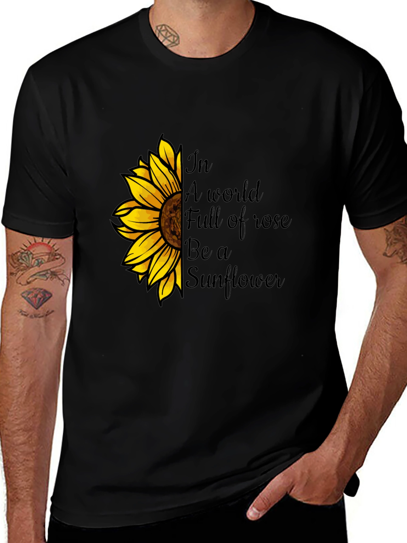 Sunflower Graphic Tee - Be a Sunflower T-Shirt