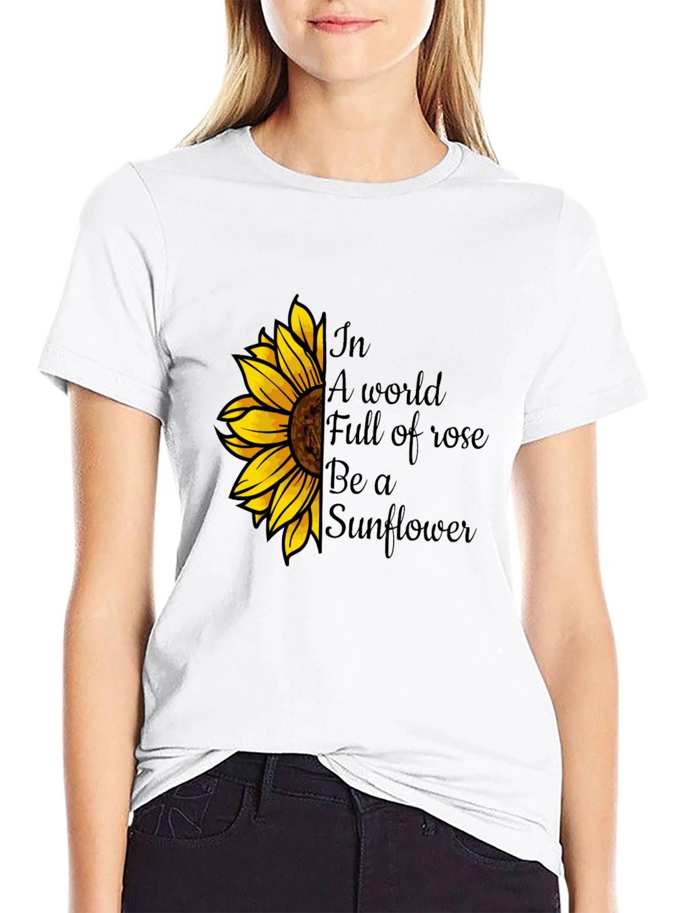 Sunflower Graphic Tee - Be a Sunflower T-Shirt
