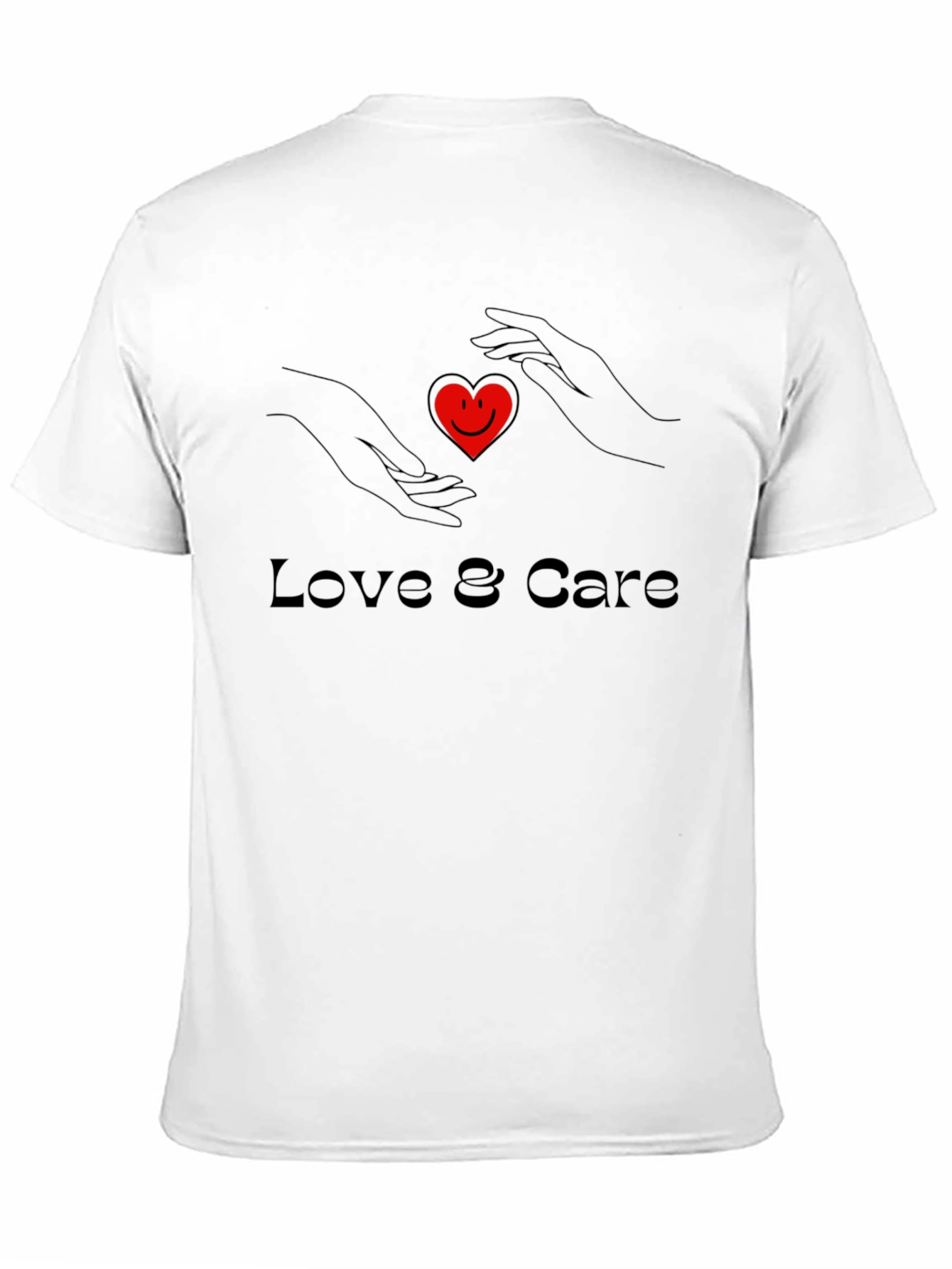 Love & Care Graphic Black T-Shirt