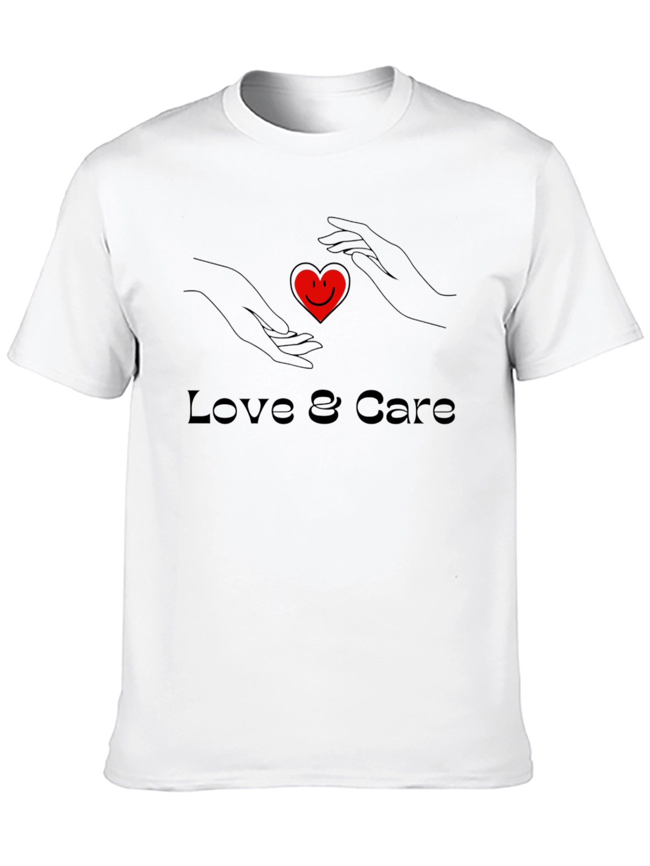 Love & Care Graphic Black T-Shirt